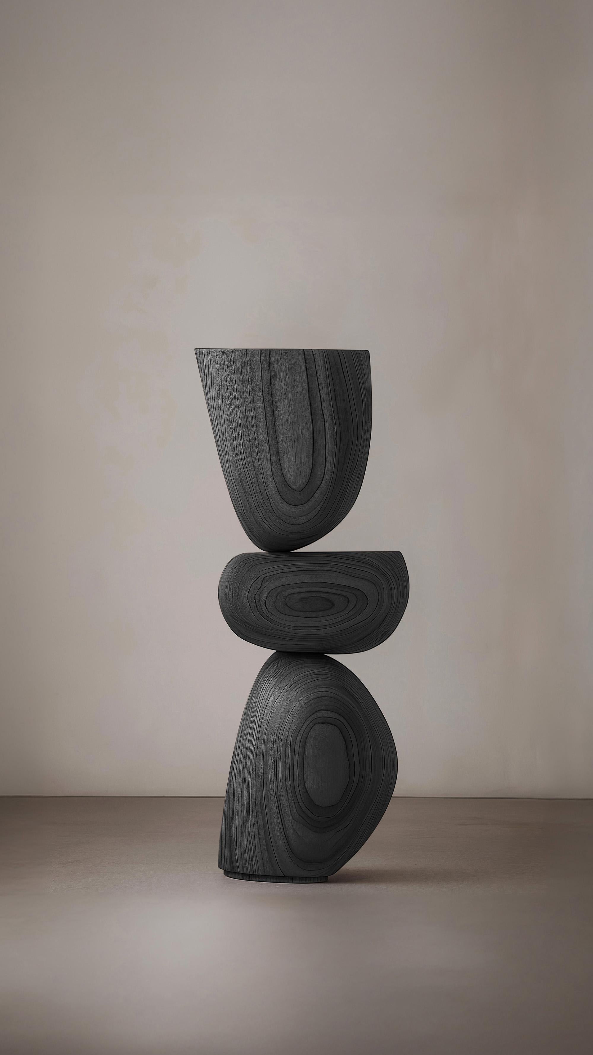 XXI secolo e contemporaneo Totem di legno artigianale Lull No96 di Joel Escalona - Perfetto per l'Inter Artistics in vendita
