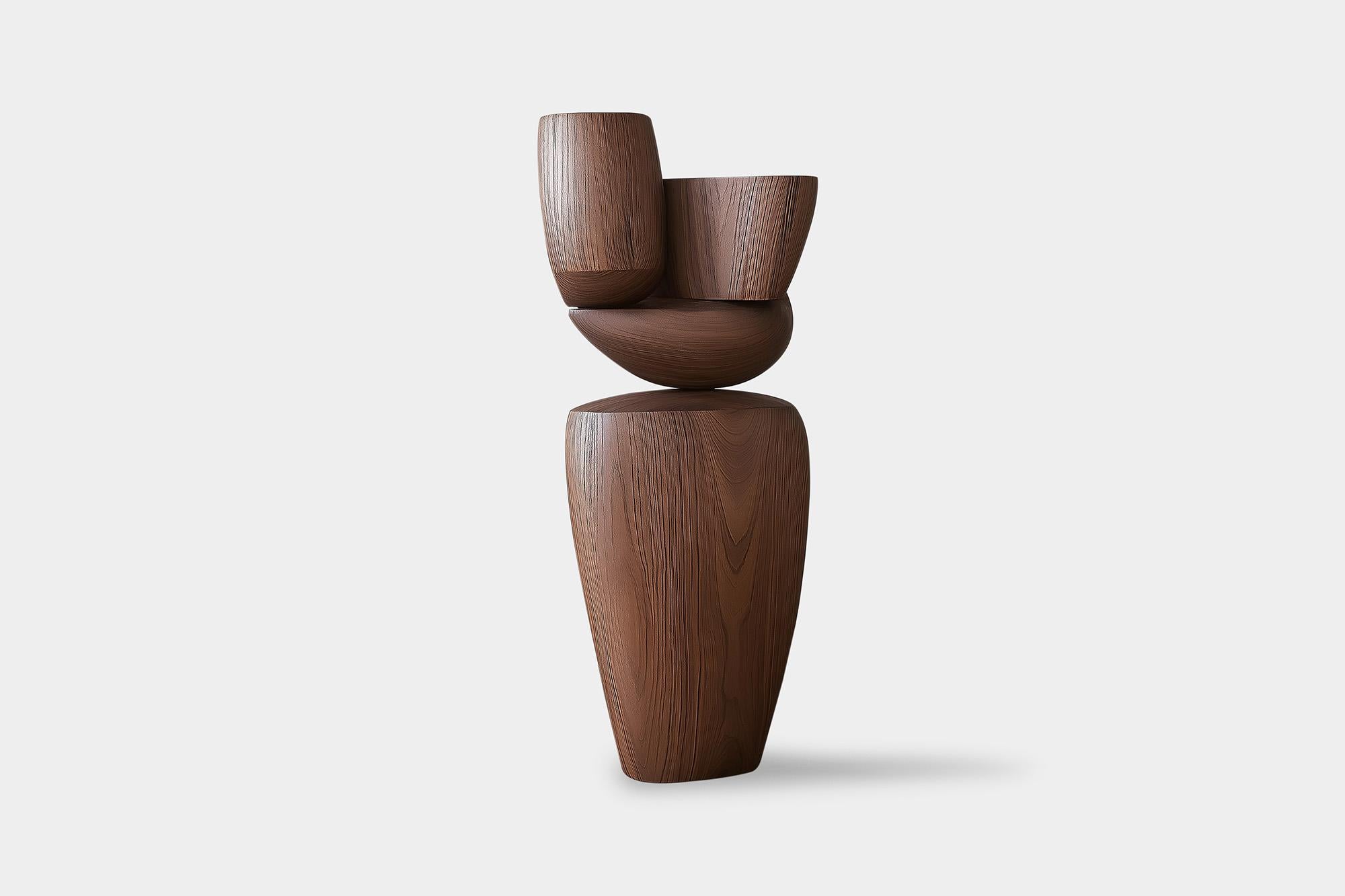 Lull No98 Sculpture d'art abstrait de Joel Escalona - Une pièce contemporaine en bois

---
L'équilibre et la tension sont au cœur de ces sculptures. Le jeu entre les formes lisses et arrondies et les bases solides et angulaires crée un équilibre