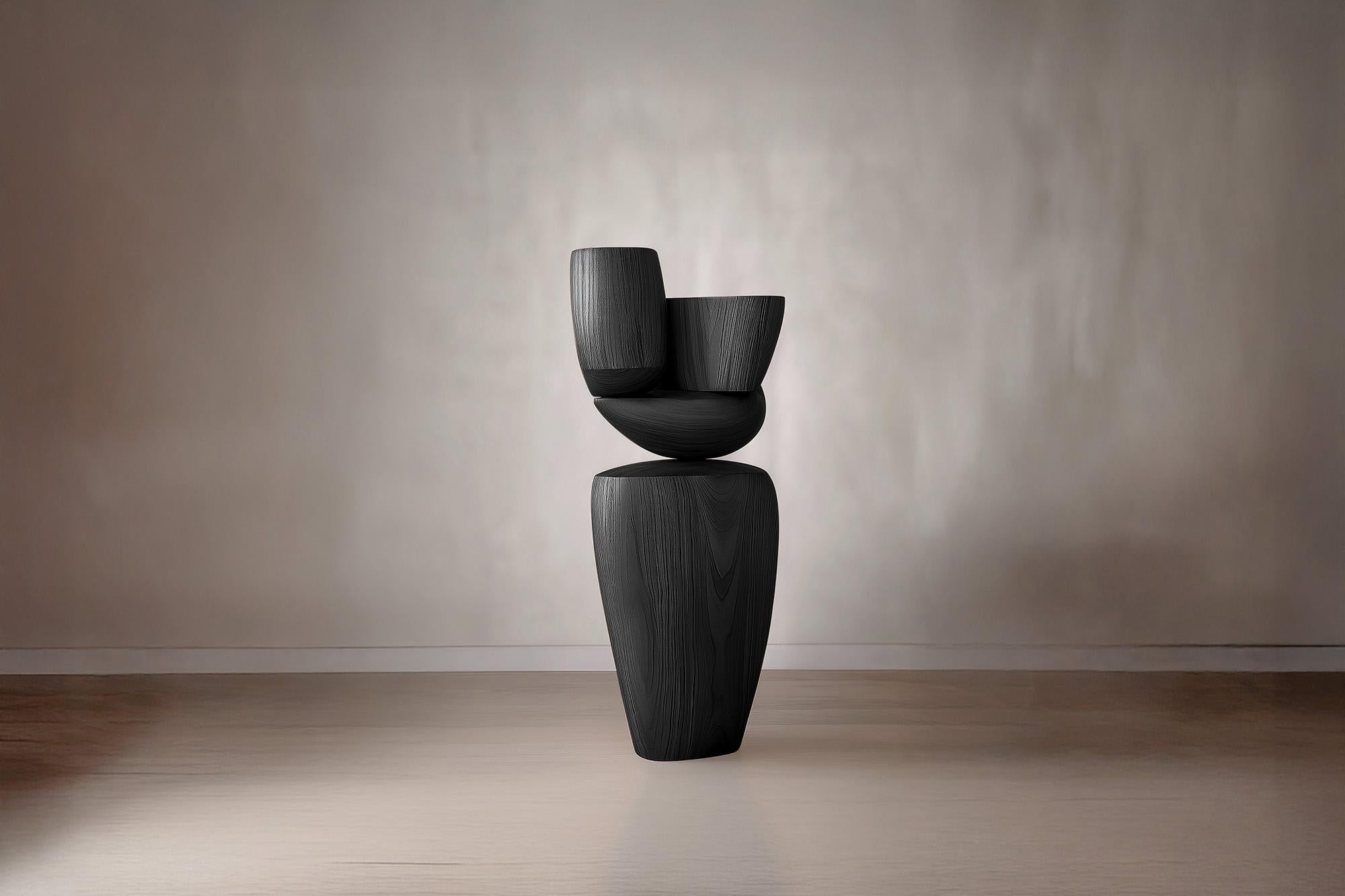 Fait main Lull No98 Sculpture d'art abstrait de Joel Escalona - Une pièce contemporaine en bois en vente