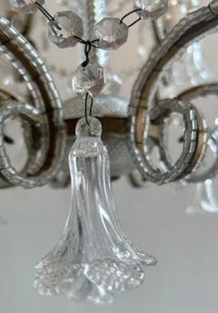 Lullaby in the Mist, Magnificent Pair of Murano Glass Chandeliers, 1950's