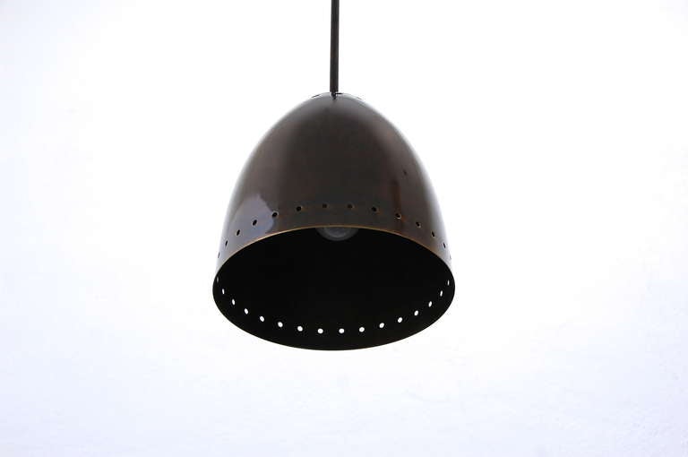 Patinated LUllet Pendants BR For Sale