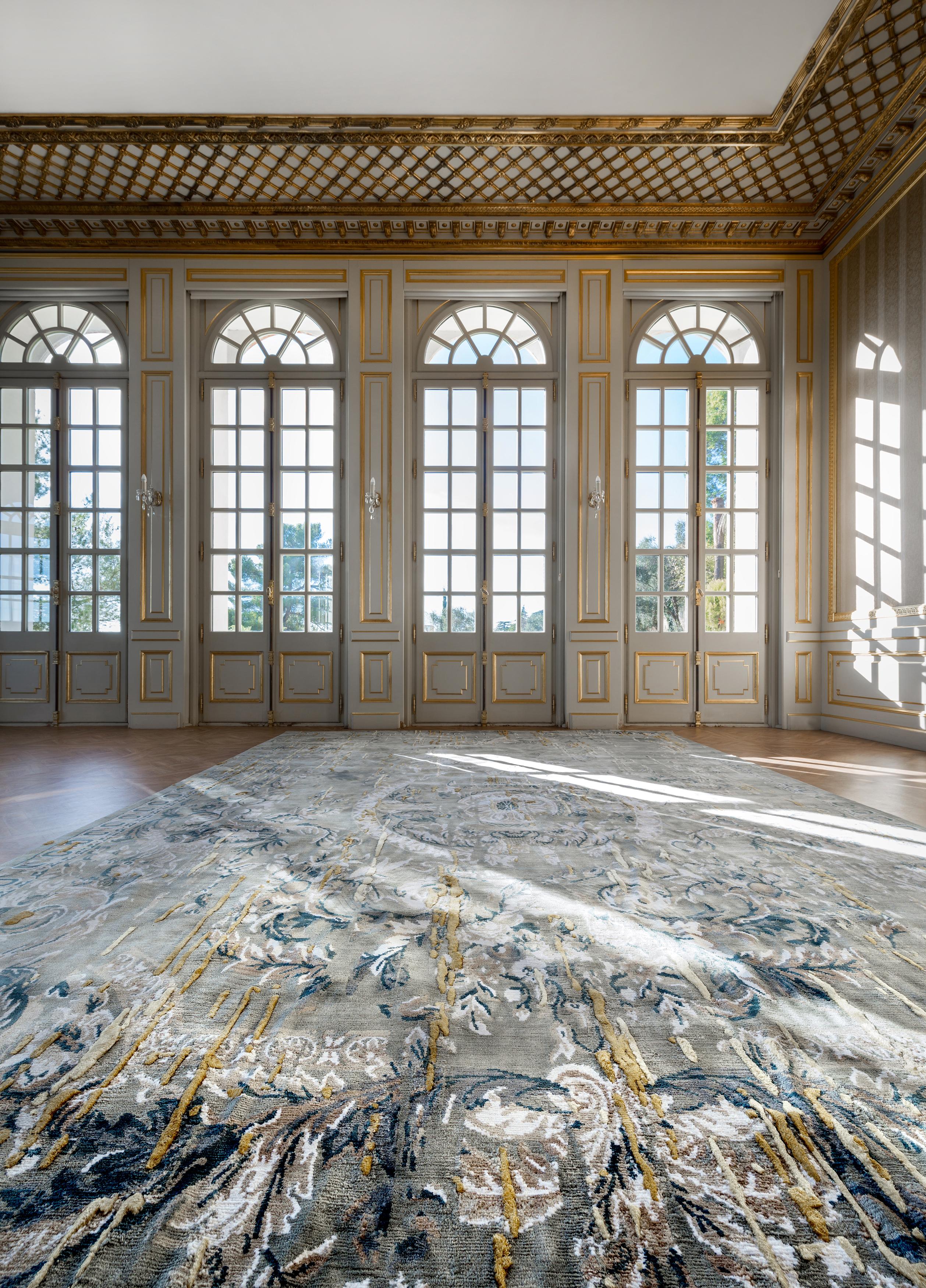 Lully Cytisus
Rug from Renaissance collection of Edition Bougainville
Nepalese hand knotted
All art silk
Size: 300 x 400cm.

Renaissance
The Age of Enlightenment is the main inspirational thread behind our luxurious rug collection, Renaissance. Our