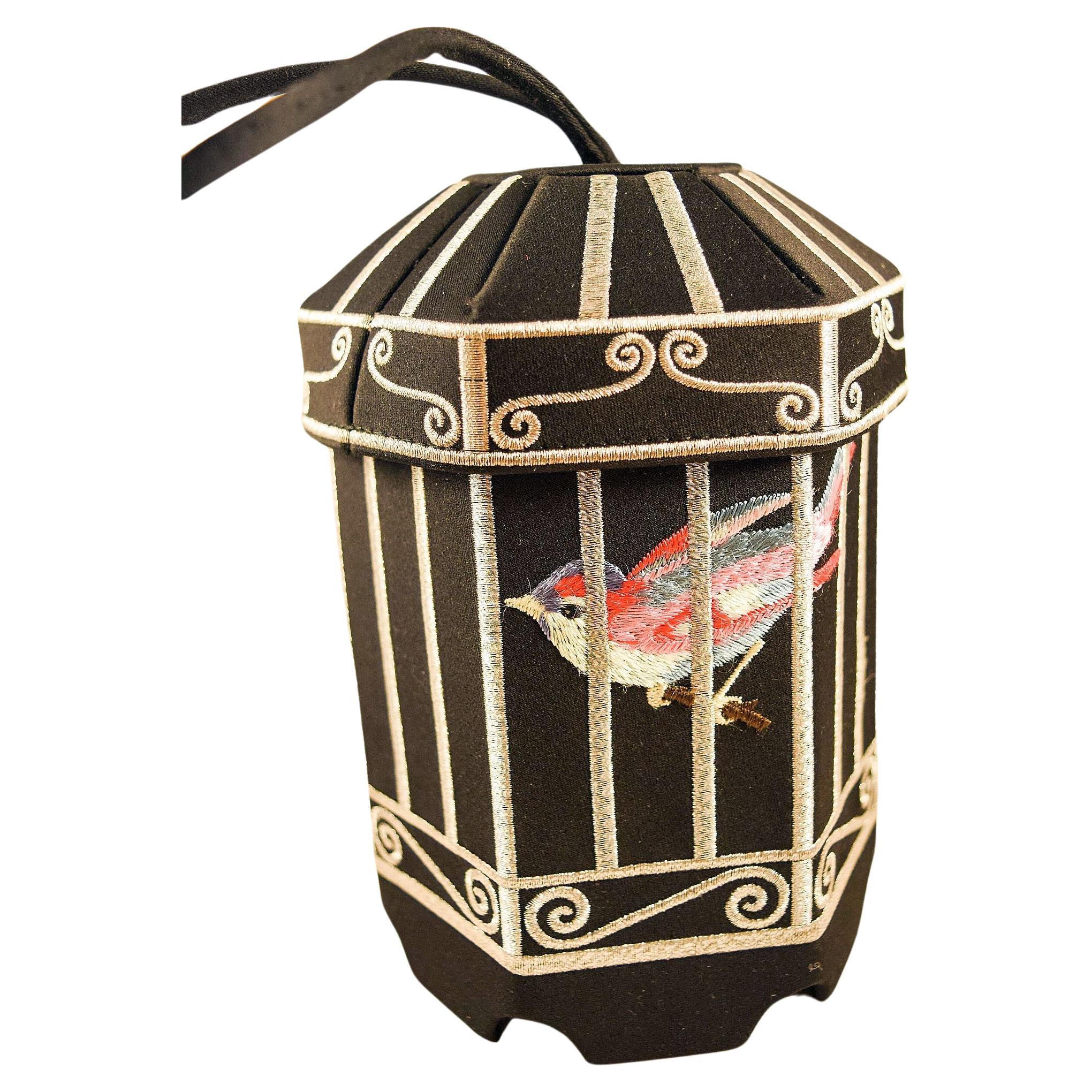 Lulu Guiness Bird Cage extremely rare evening bag For Sale
