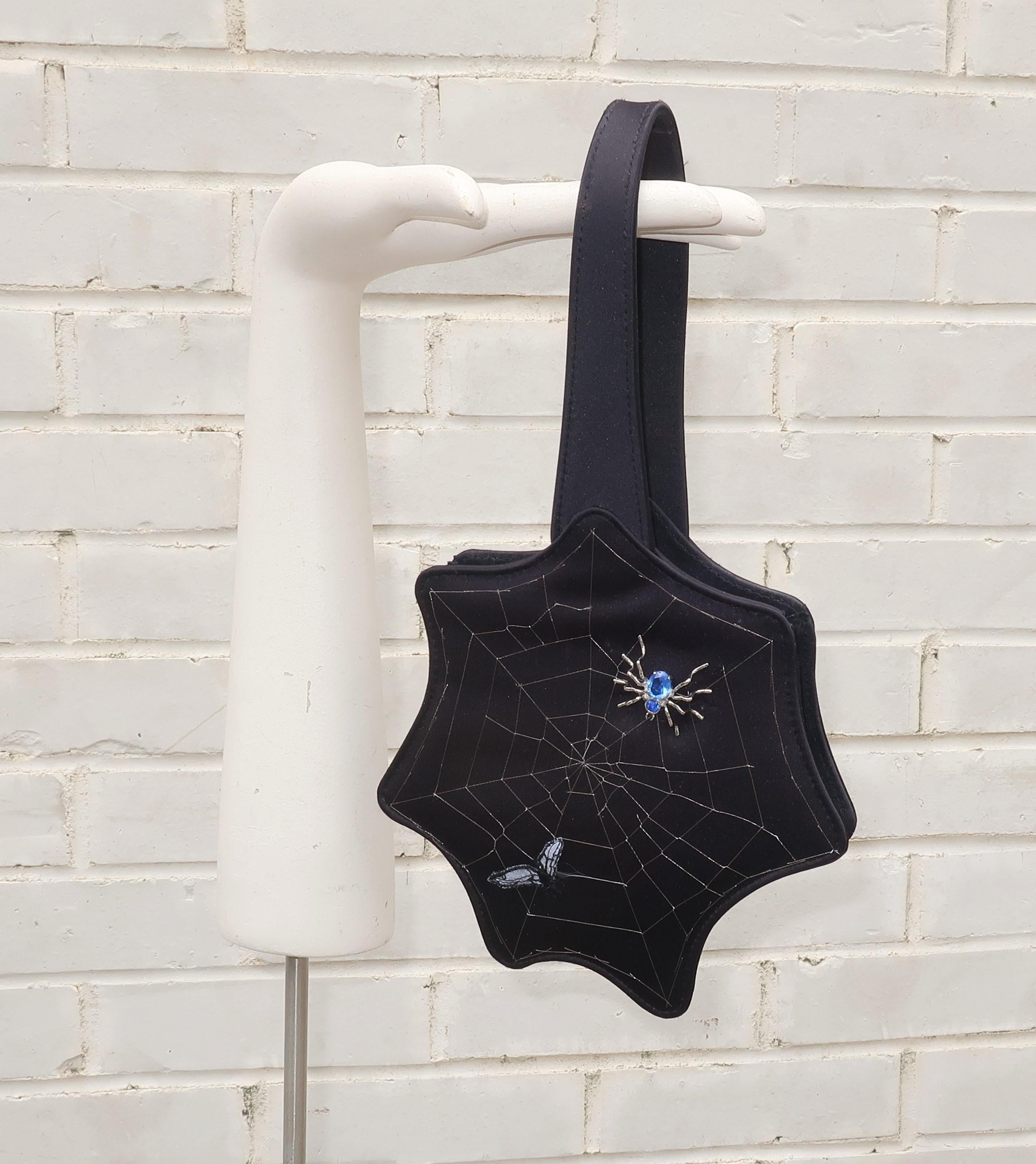 Lulu Guinness Black Spider Web Handbag 4