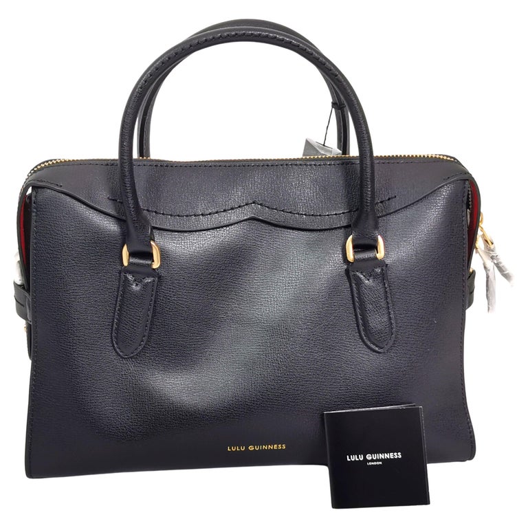 Lulu Guinness boxy A frame Dylan Handbag, Medium, Dark Navy leather For ...