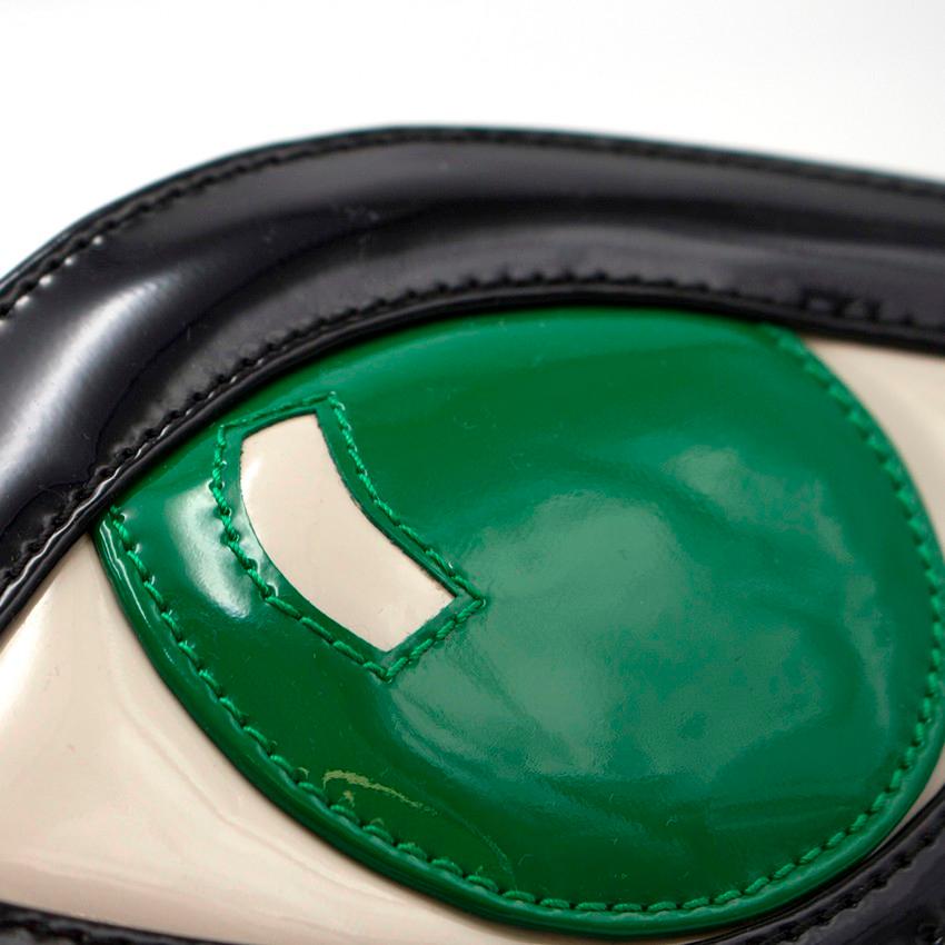 Black Lulu Guinness Emerald Eye Clutch For Sale