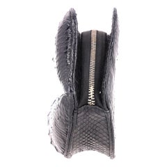 Lulu Guinness Padded Lip Snake Skin Clutch Bag