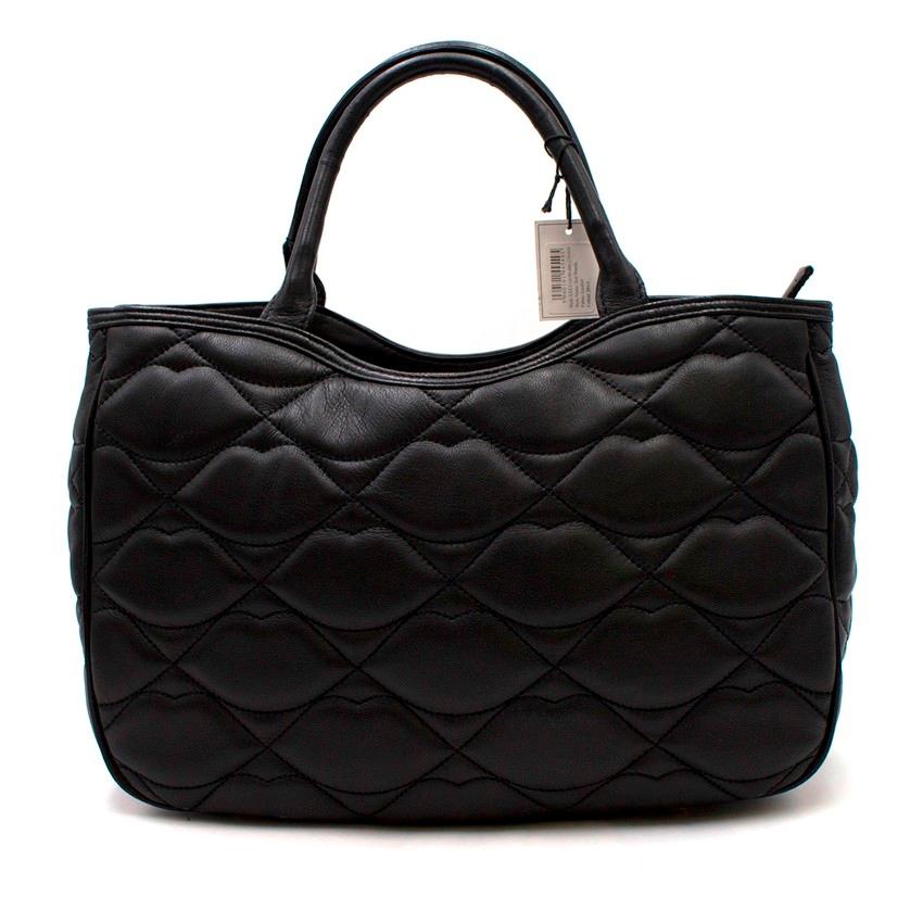 Lulu Guinness Quilted Lip Leather Handbag 1