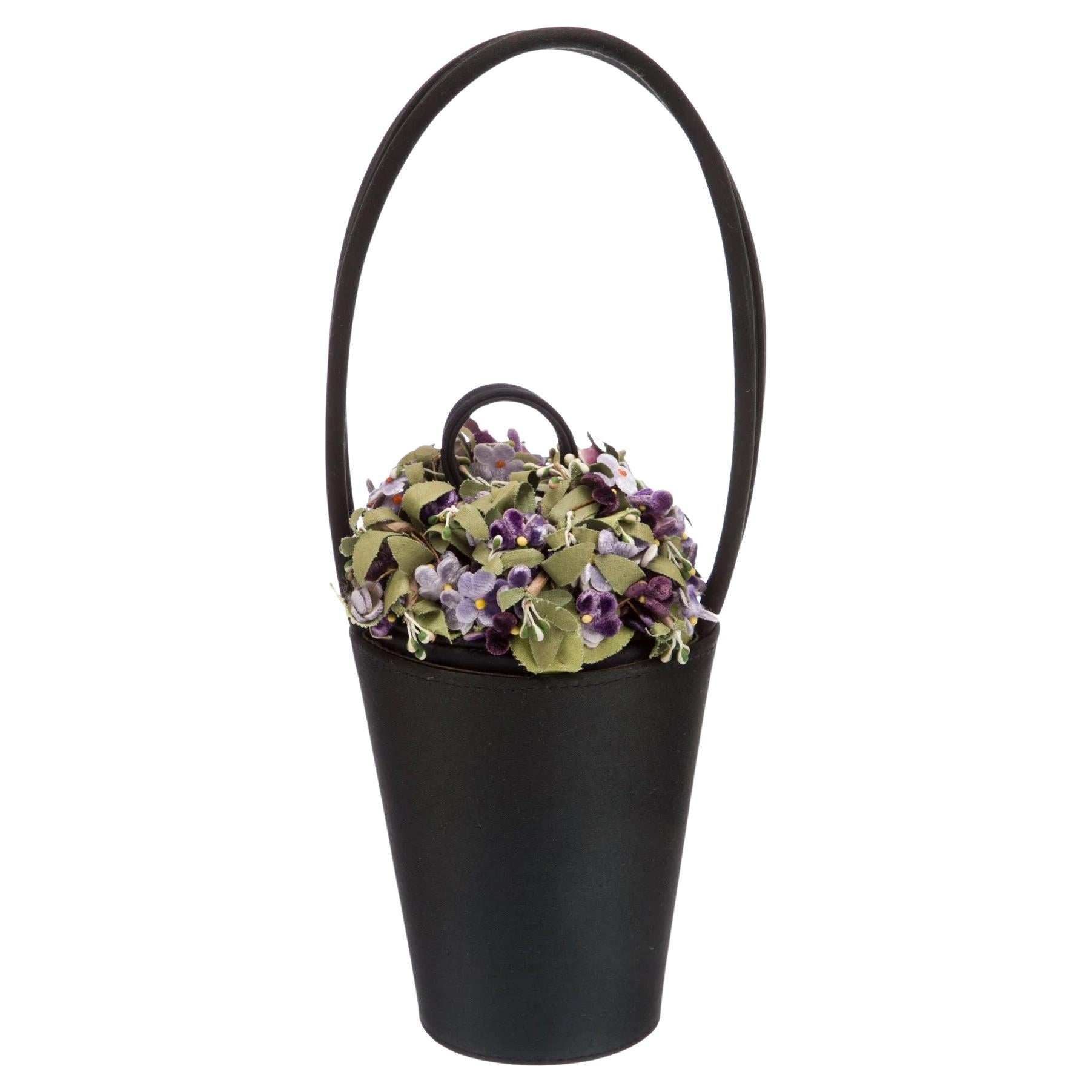 Sac seau en satin Lulu Guinness en vente