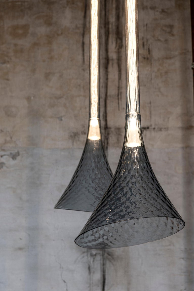 Luma by Zaha Hadid, Murano Blown Glass Pendant Lamp In New Condition For Sale In London, GB