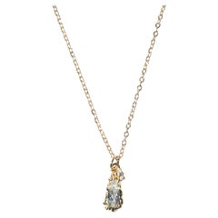 Collana Luma con ciondolo a goccia in cristallo fuso riempito d'oro 14K