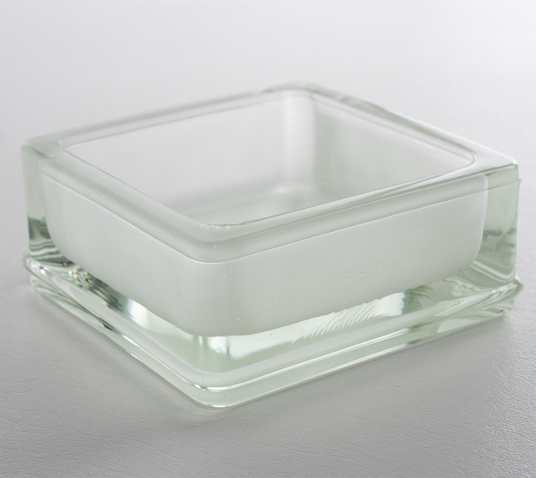 Posacenere in vetro stampato Lumax, accessorio da scrivania, design Le Corbusier in vendita 4