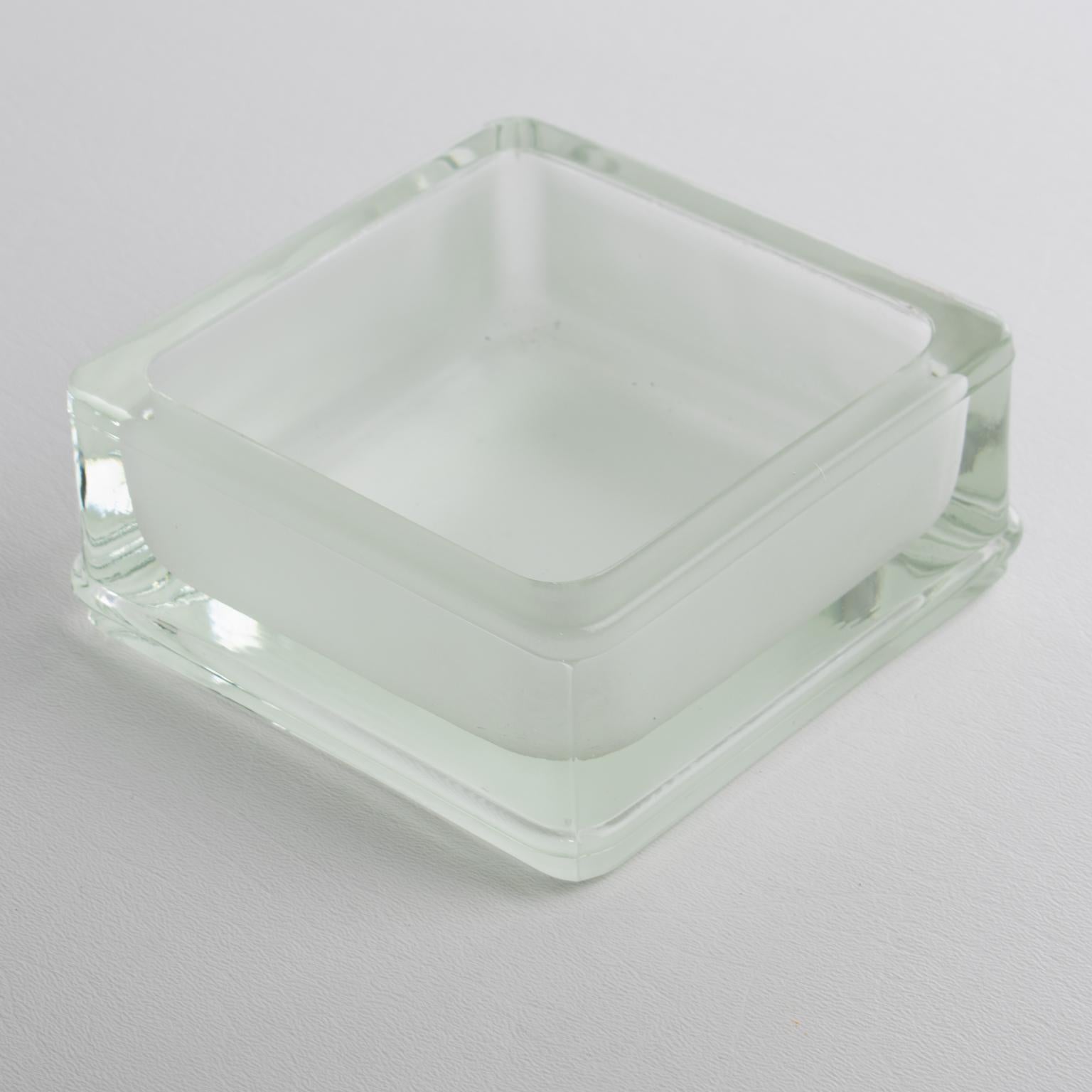 Stampato Posacenere in vetro stampato Lumax, accessorio da scrivania, design Le Corbusier in vendita