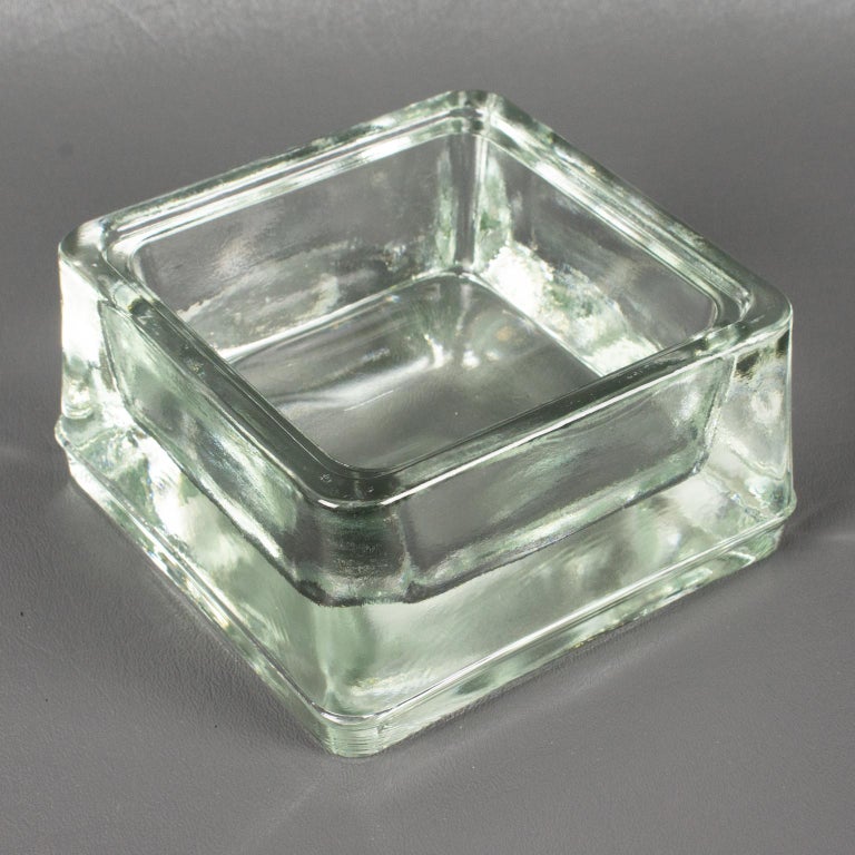 Lumax Molded Glass Desk Accessory Ashtray Catchall, Design by Le