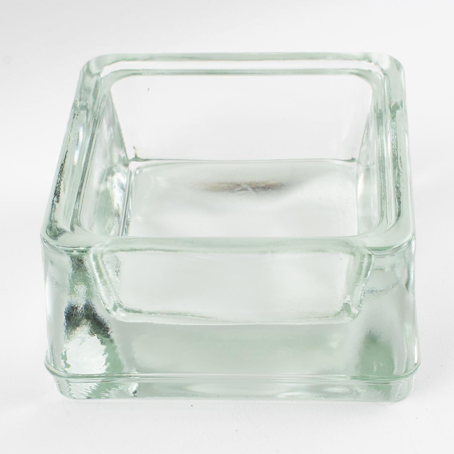 Lumax Molded Glass Desk Accessory Ashtray Catchall, Design by Le Corbusier In Excellent Condition For Sale In Atlanta, GA