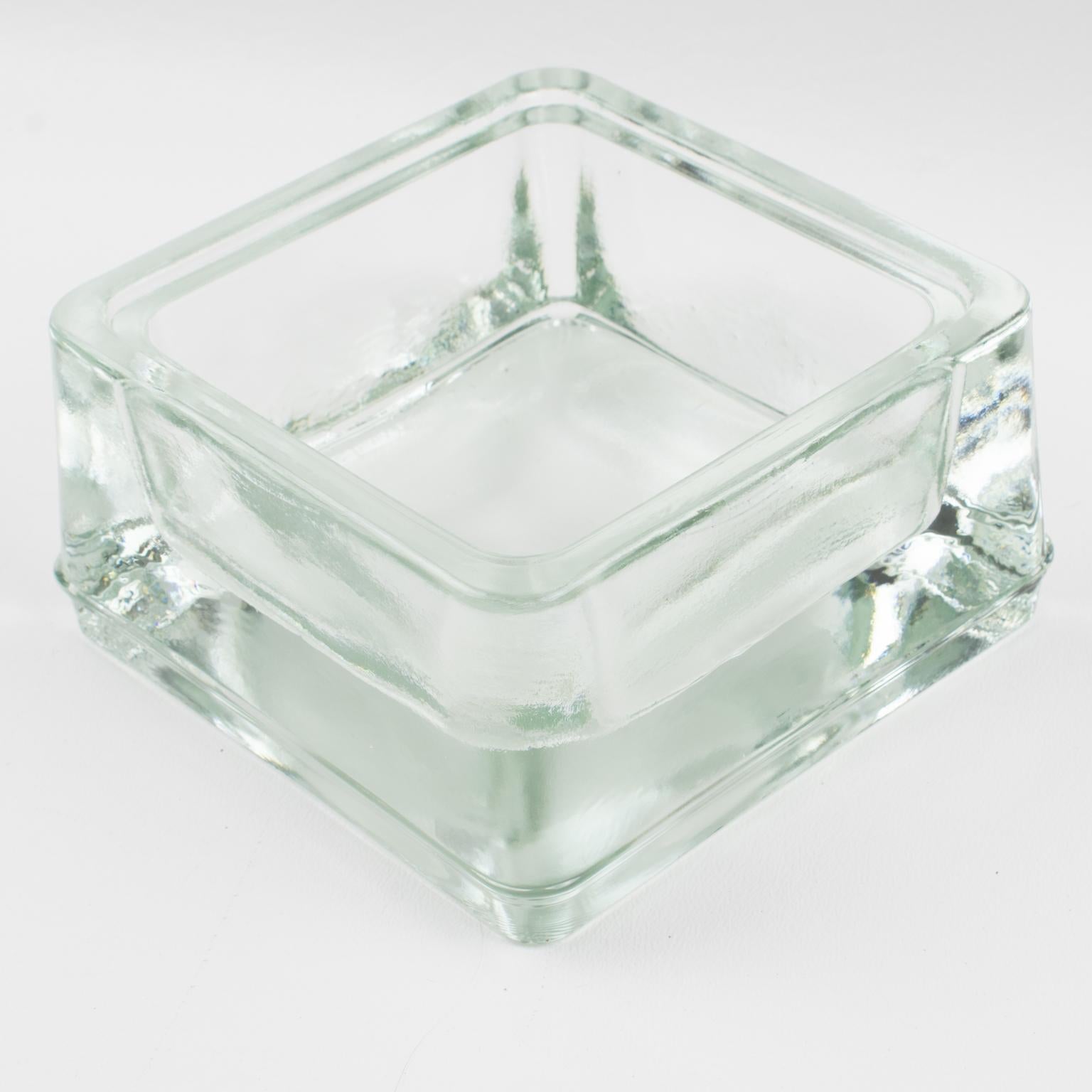 Mid-20th Century Lumax Molded Glass Desk Accessory Ashtray Catchall, Design by Le Corbusier For Sale