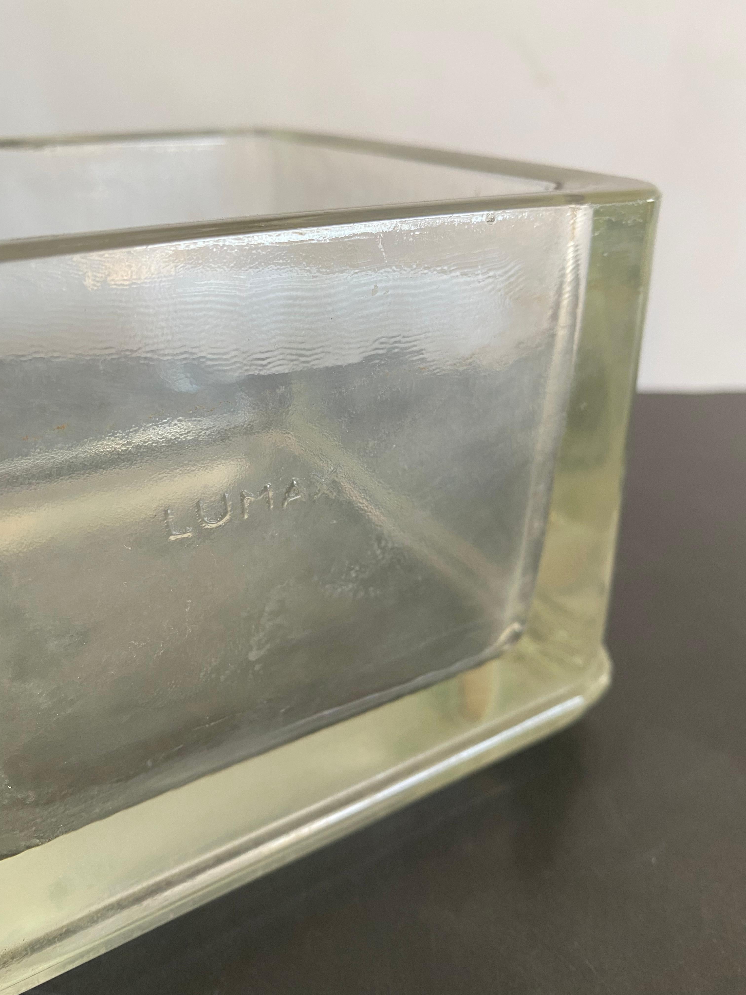 Milieu du XXe siècle Vide-Poche en verre moulé Lumax, France, années 1960 en vente