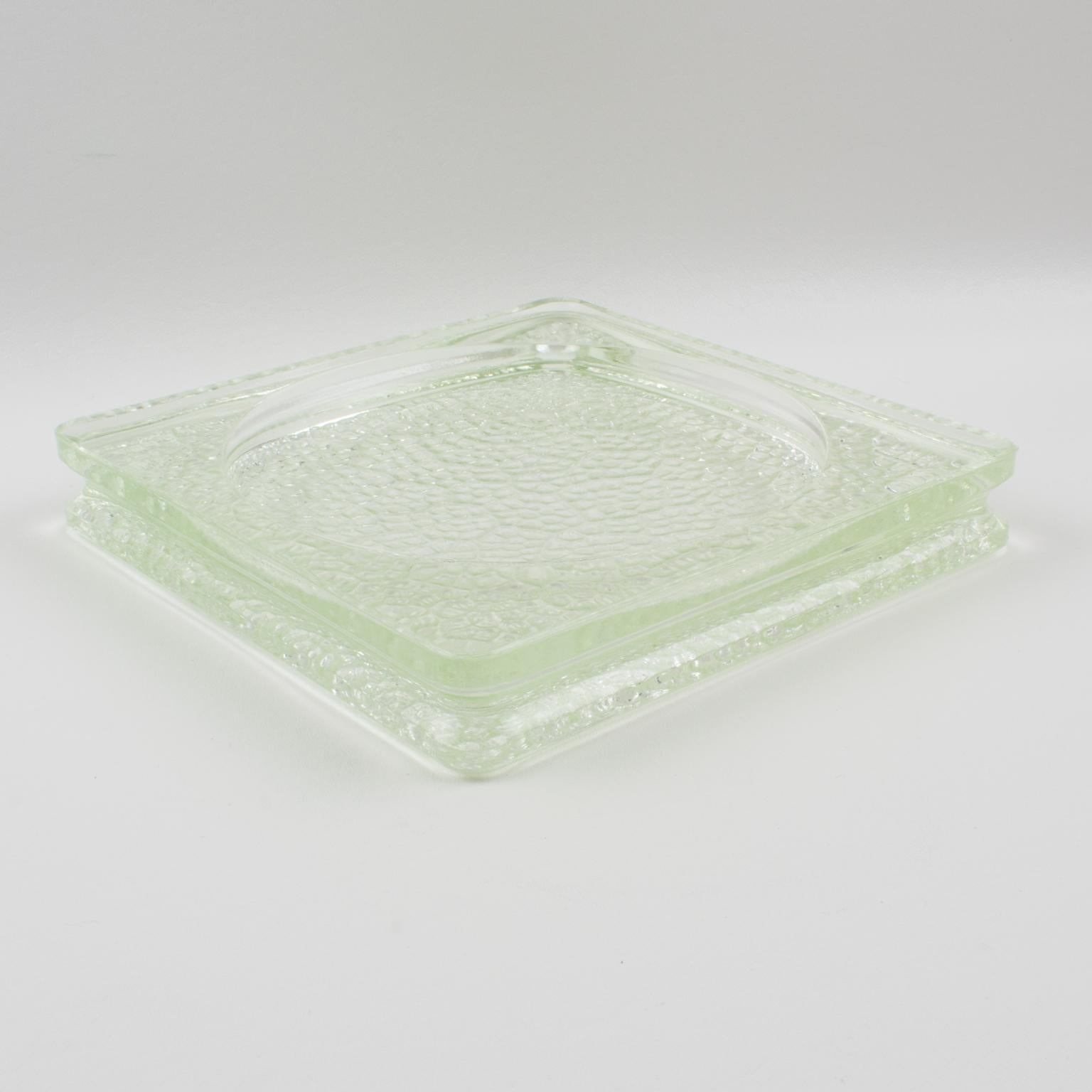 Lumax Nevada Glass Desk Tidy Catchall Ashtray by Le Corbusier In Good Condition In Atlanta, GA