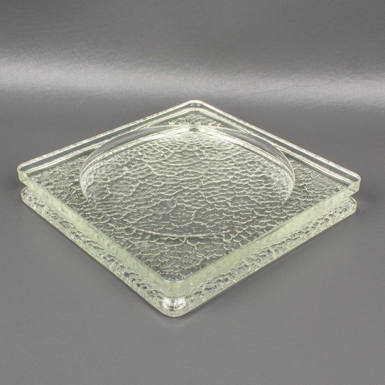 Lumax Nevada Glass Desk Tidy Catchall Ashtray by Le Corbusier at 1stDibs