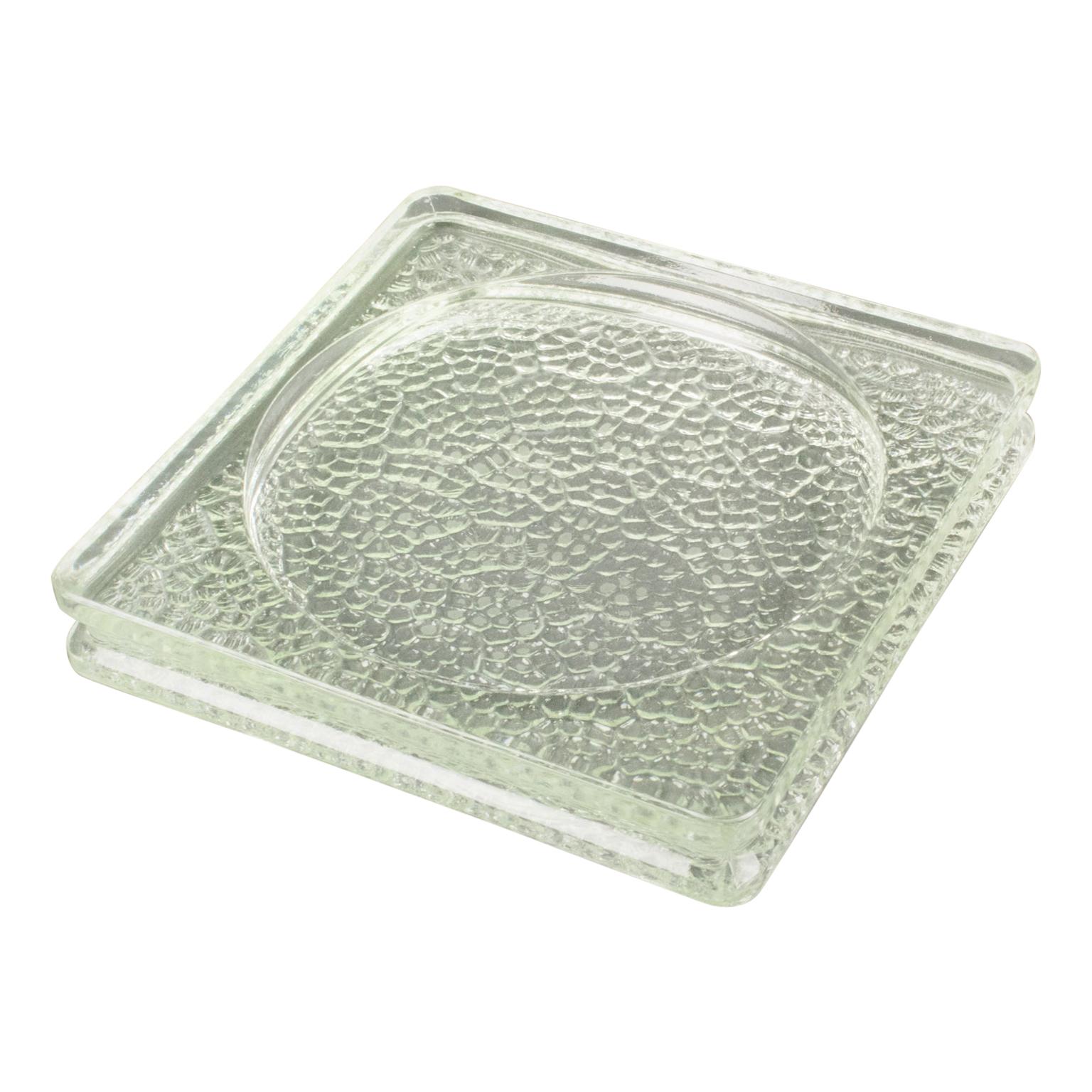 Lumax Nevada Glass Desk Tidy Catchall Ashtray by Le Corbusier