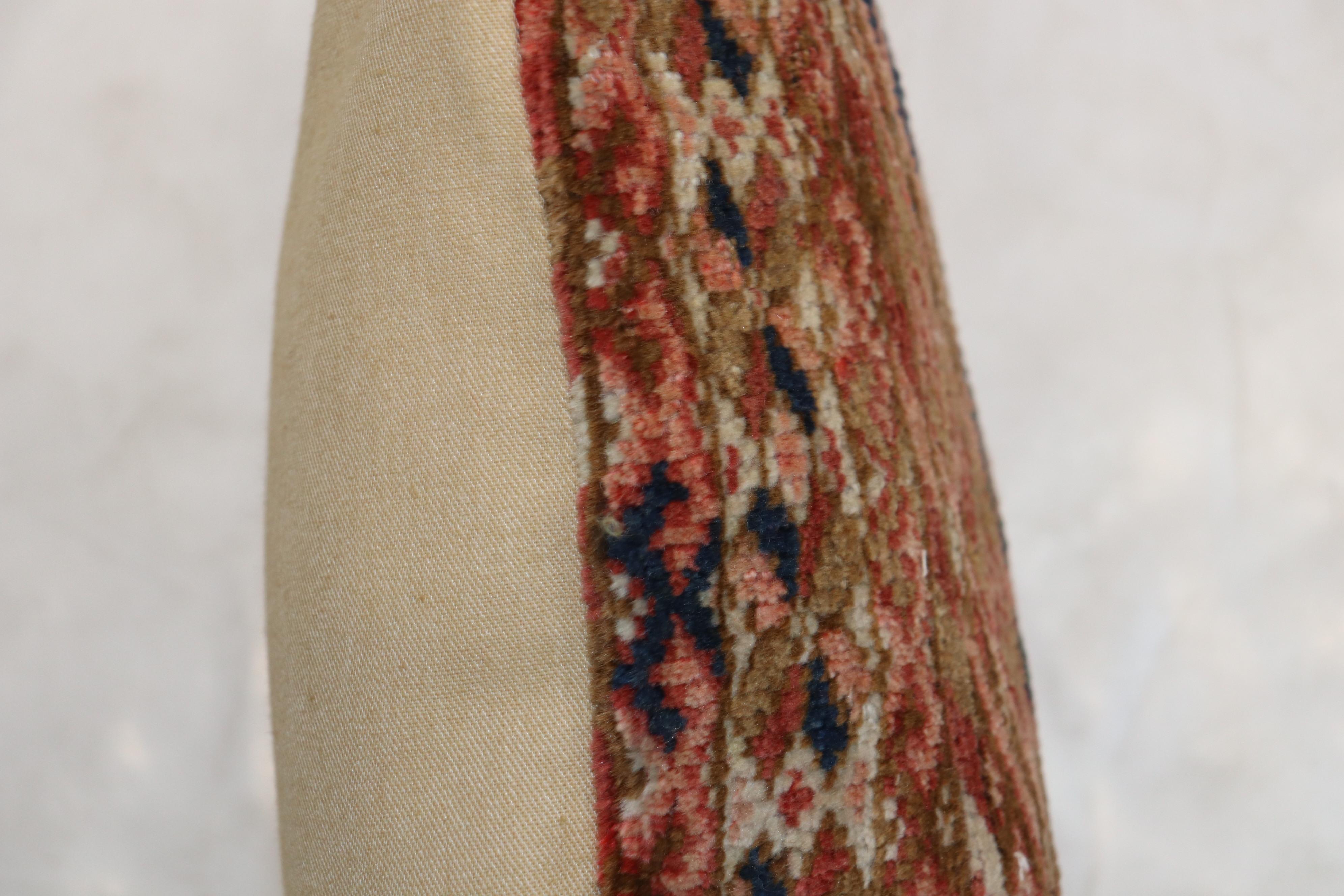 Lumbar Antikes Turkeman-Teppich Kissen (Stammeskunst) im Angebot