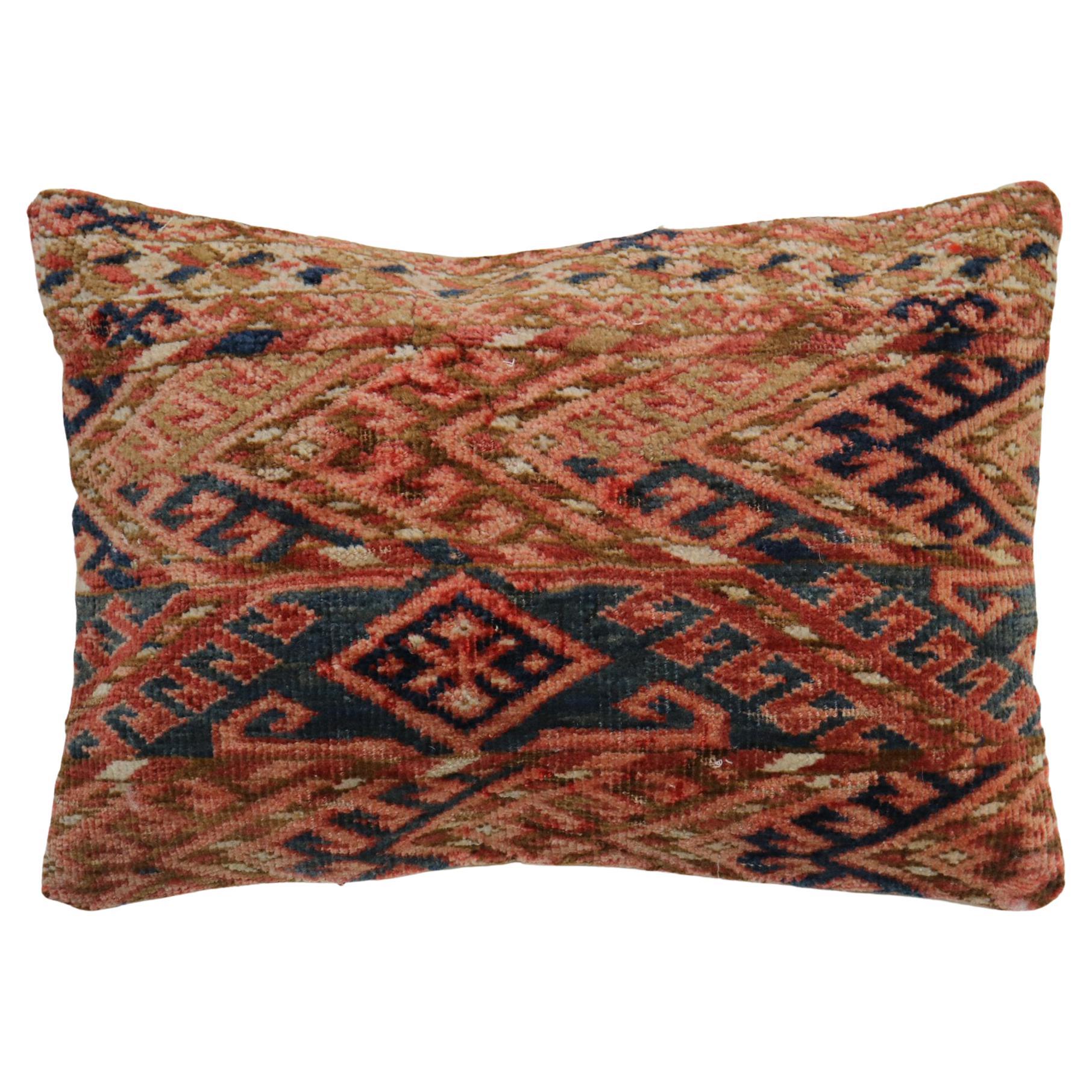 Lumbar Antikes Turkeman-Teppich Kissen im Angebot