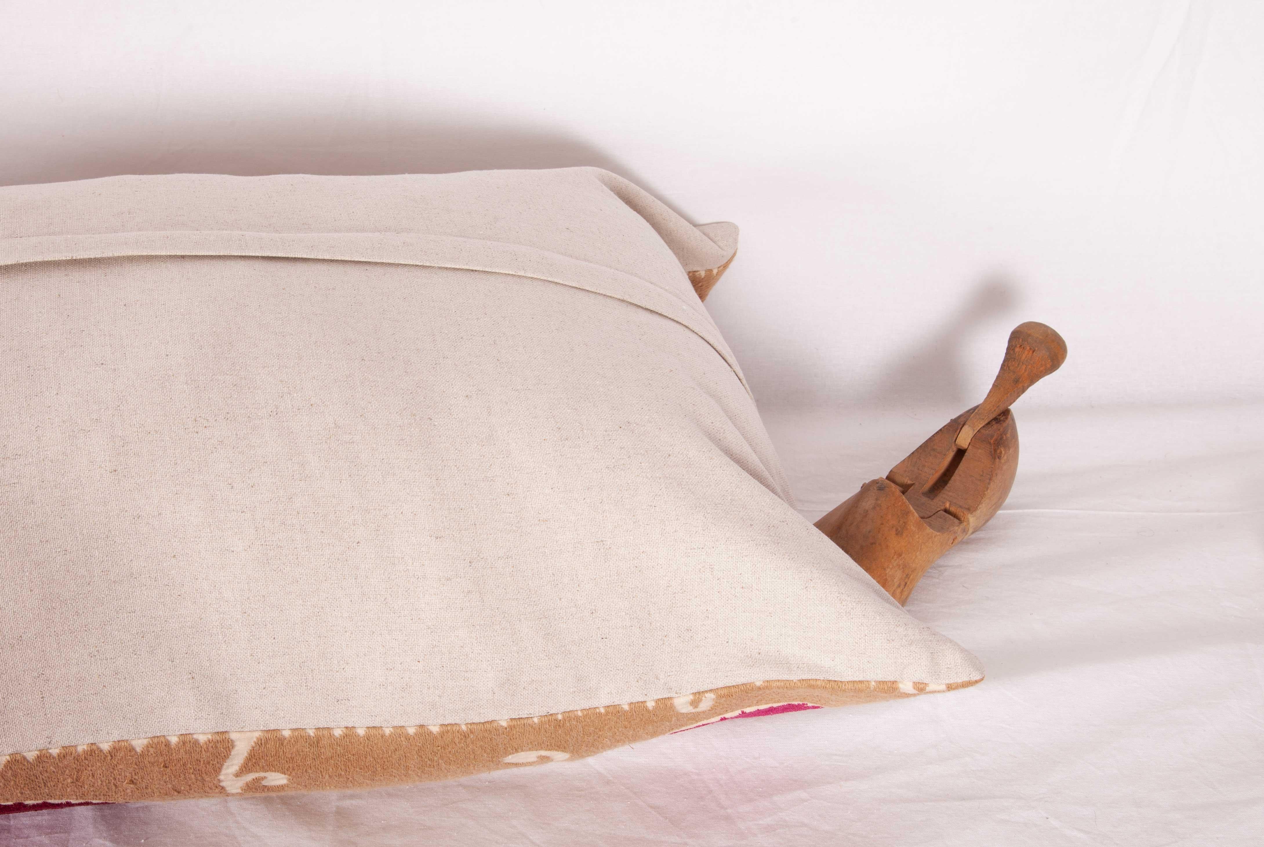 Lumbar Pillow Case Fashioned from a Mid-20th Century Samarkand Suzani 3