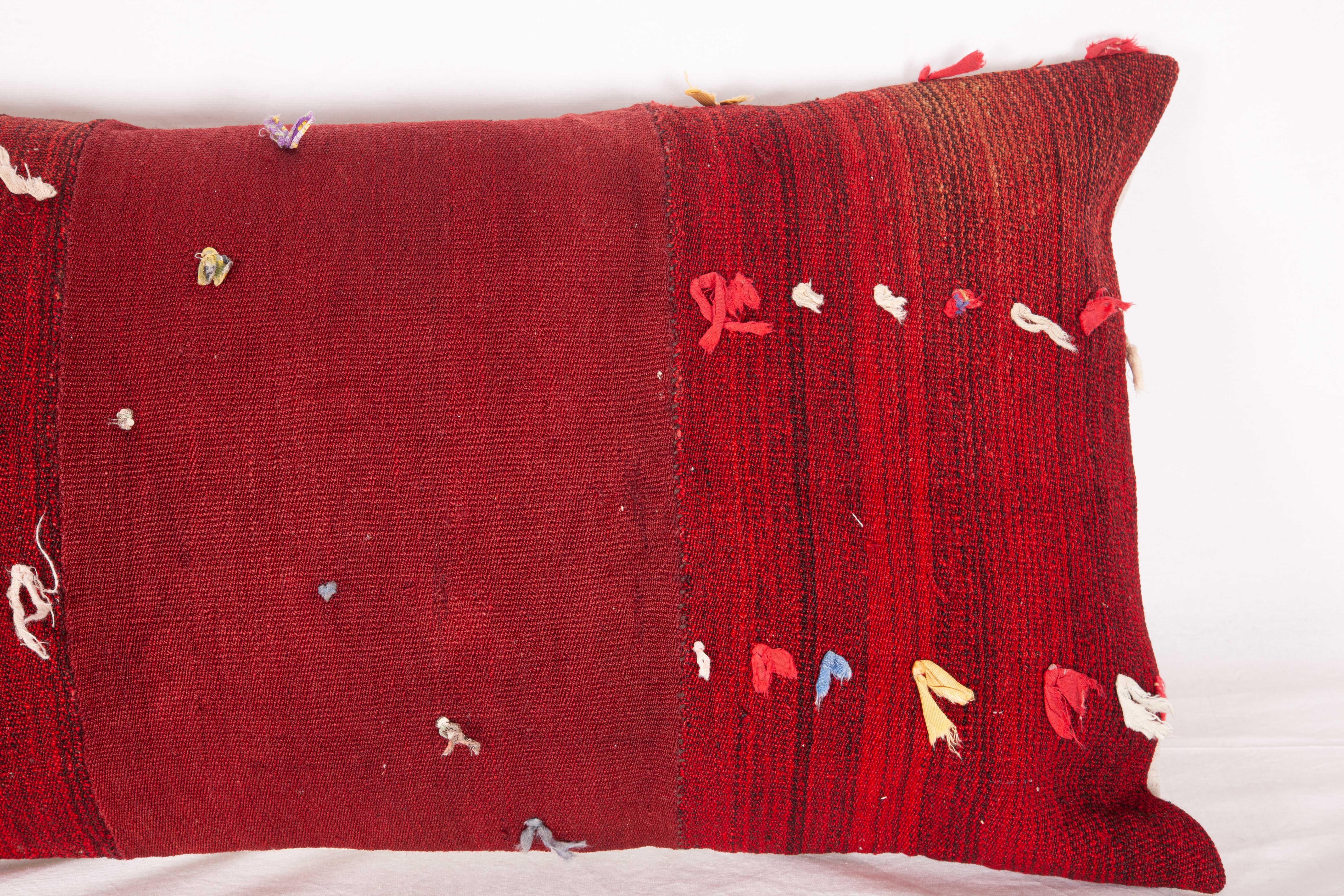 Turkish Lumbar Pillow Case Fashioned from a Mid-20th Century Anatolian Cover