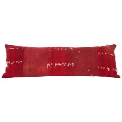 Vintage Lumbar Pillow Case Fashioned from a Mid-20th Century Anatolian Cover