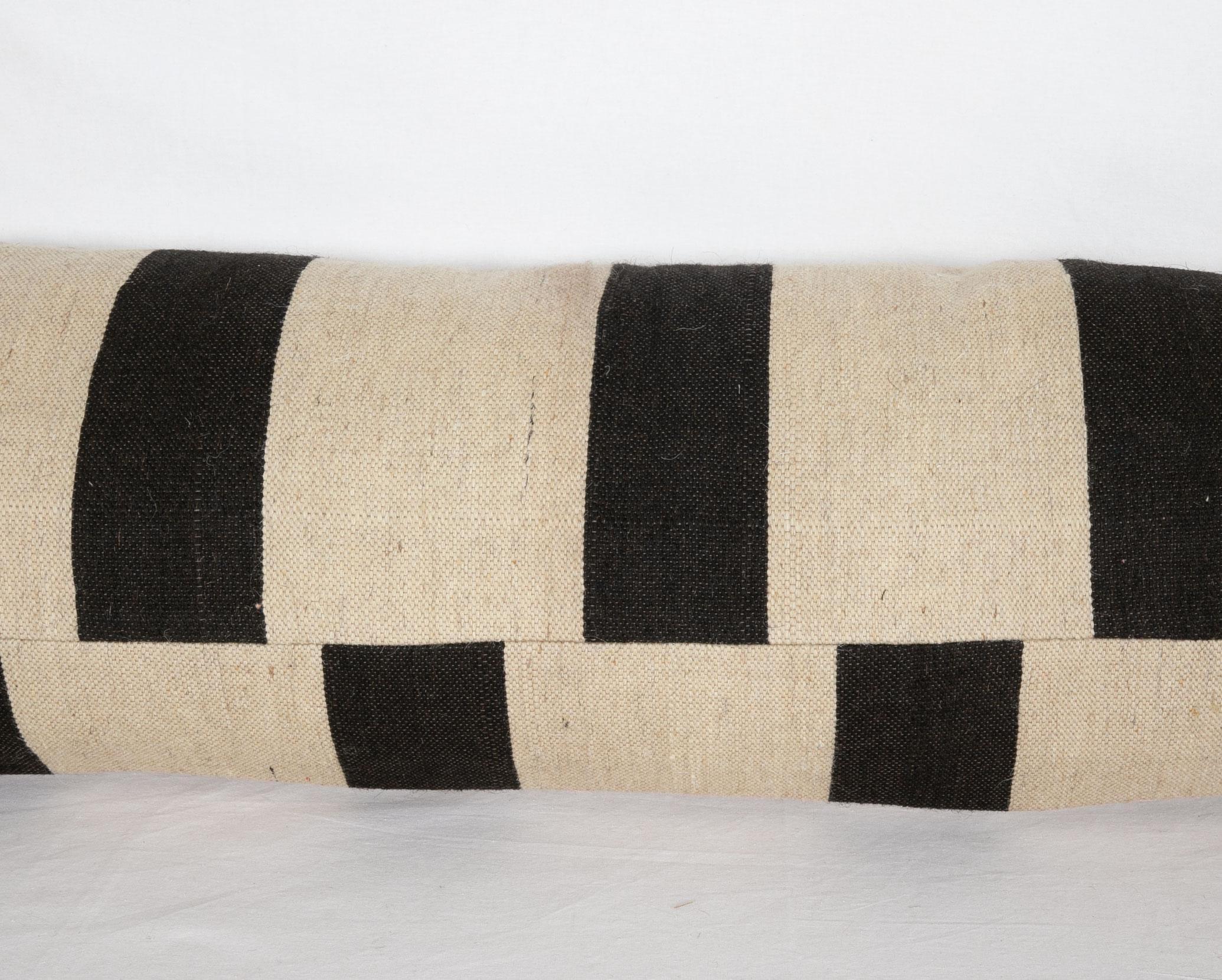 Kilim Lumbar Pillow Case Fashioned from Contemporary Weaving