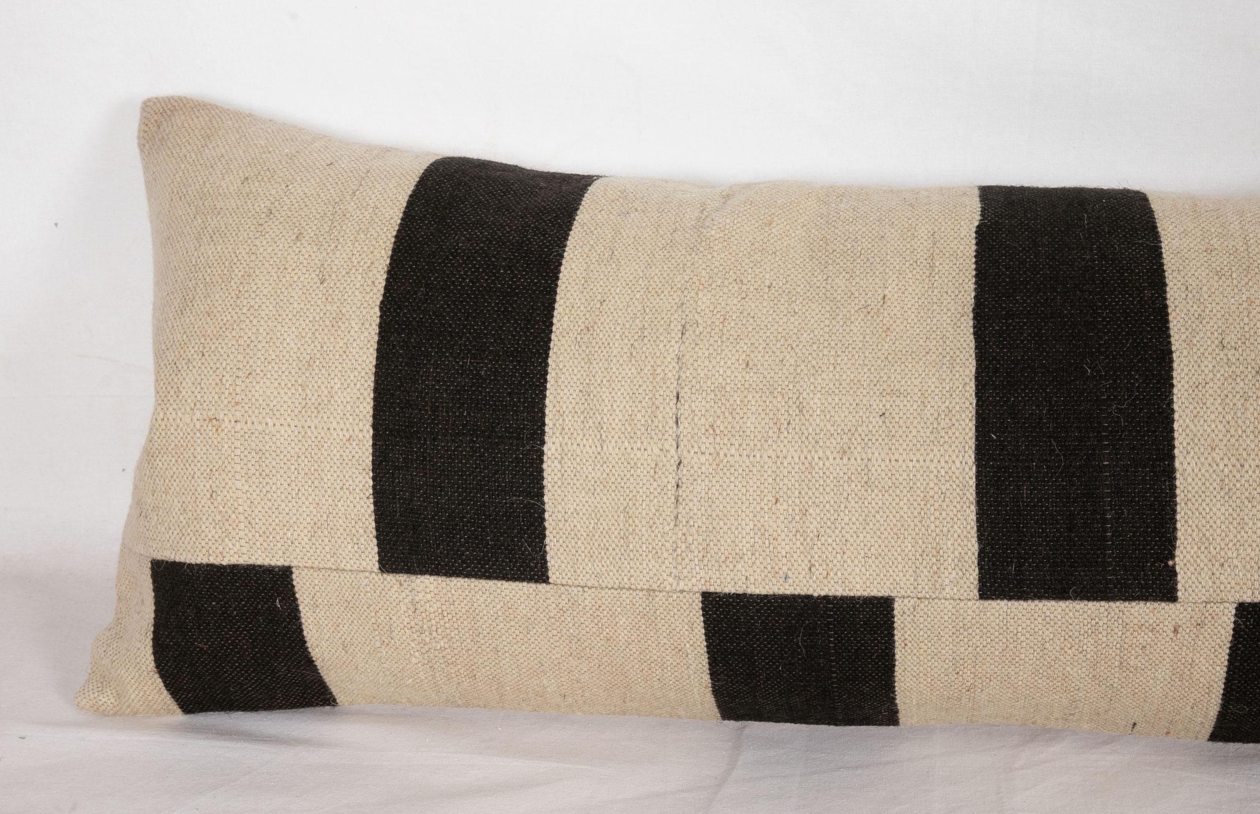 Hand-Woven Lumbar Pillow Case Fashioned from Contemporary Weaving