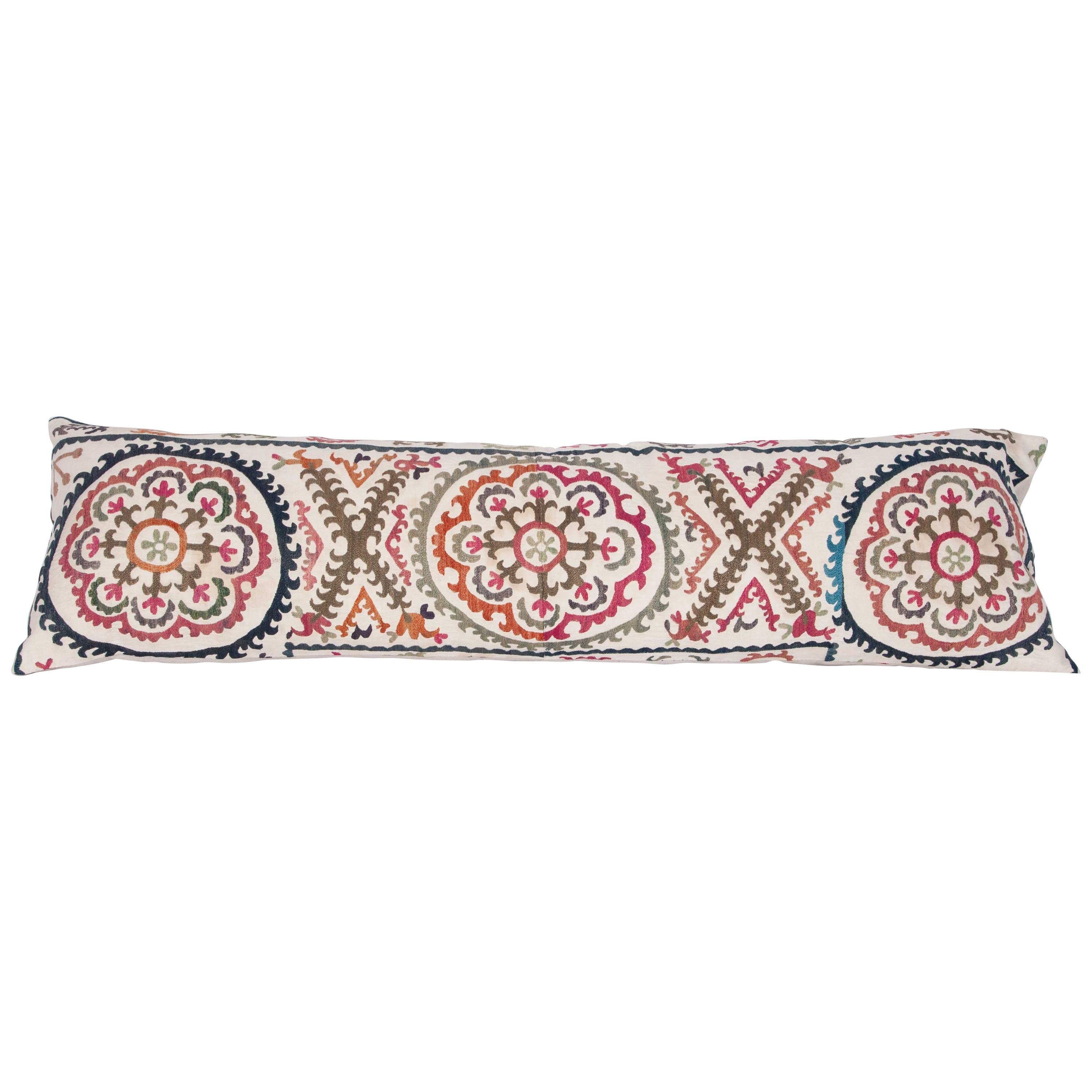 Lumbar Pillow Case Made from a Mid-20th Century, Uzbek Suzani