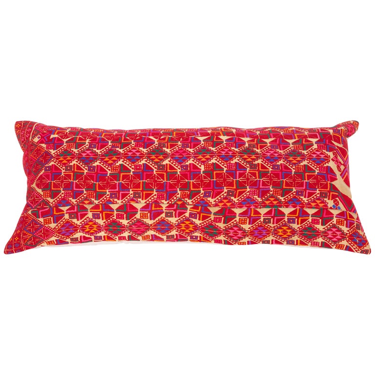 Lumbar Pillow Case Made from a Middle Eastern Bedouin Embroidery at 1stDibs