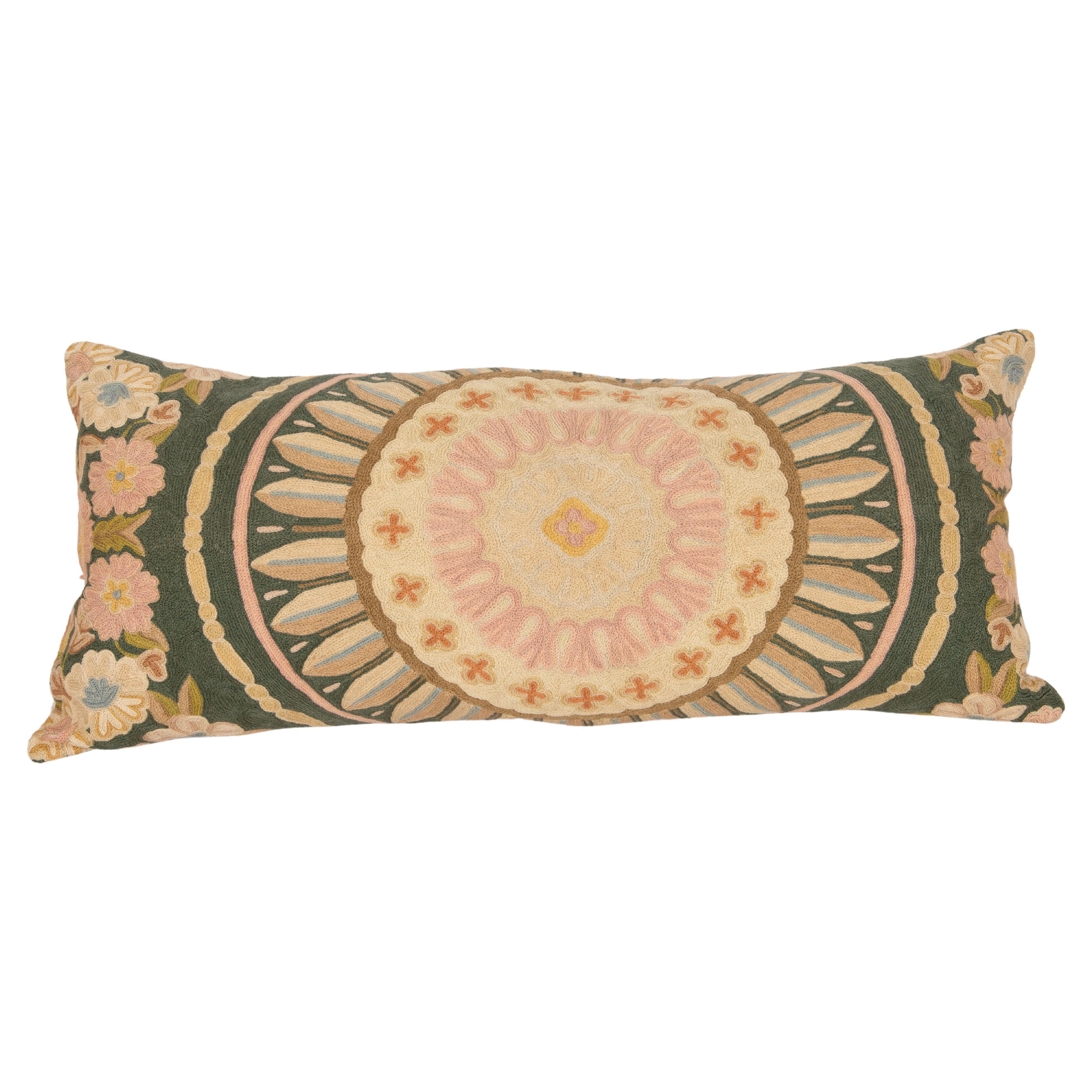 Throw Pillow Made from Vintage Peruvian Ceremonial Cloth, Lumbar Pillow