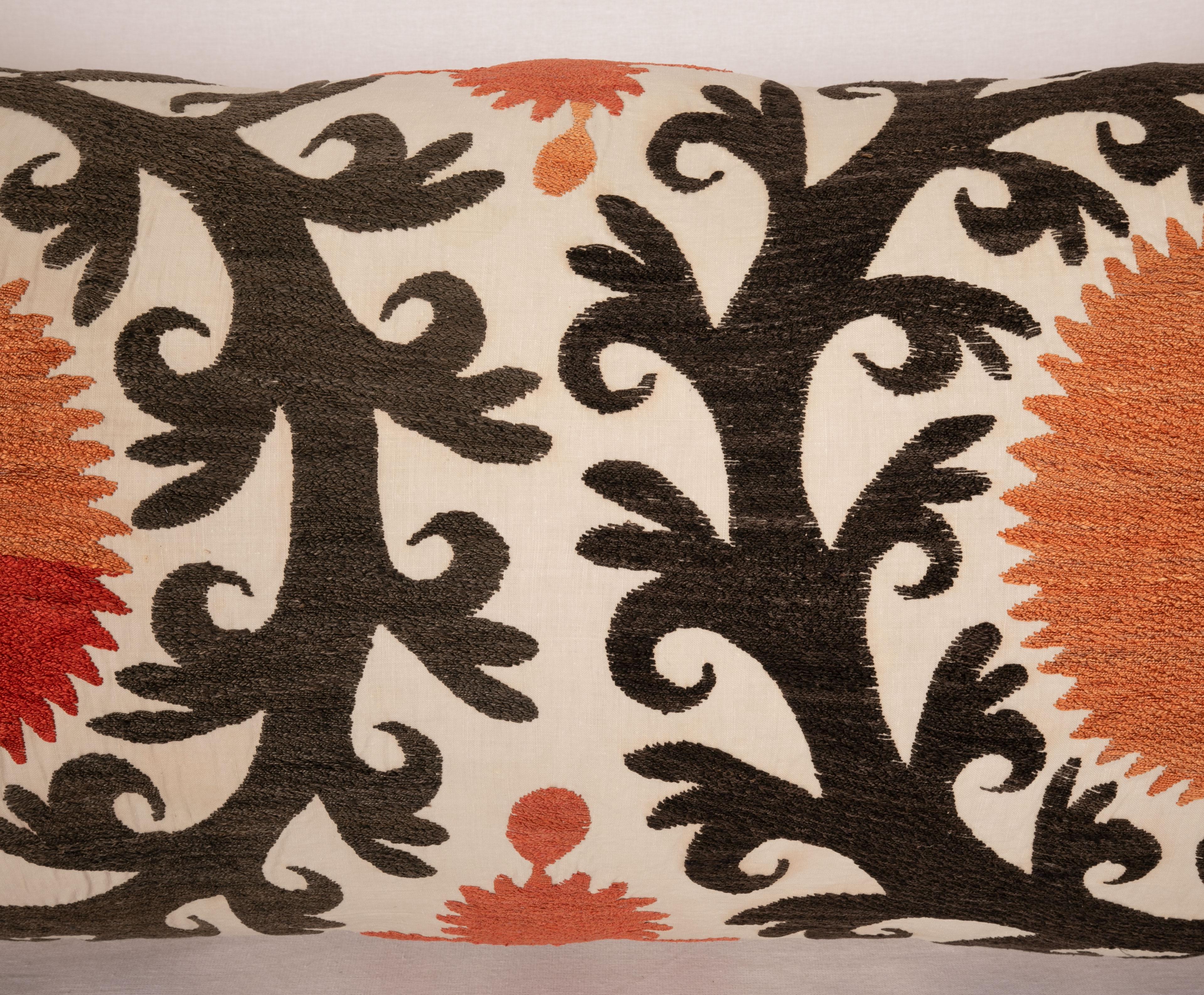 Uzbek Lumbar Pillow Case Made from an Early 20th C. Suzani, 1920s For Sale