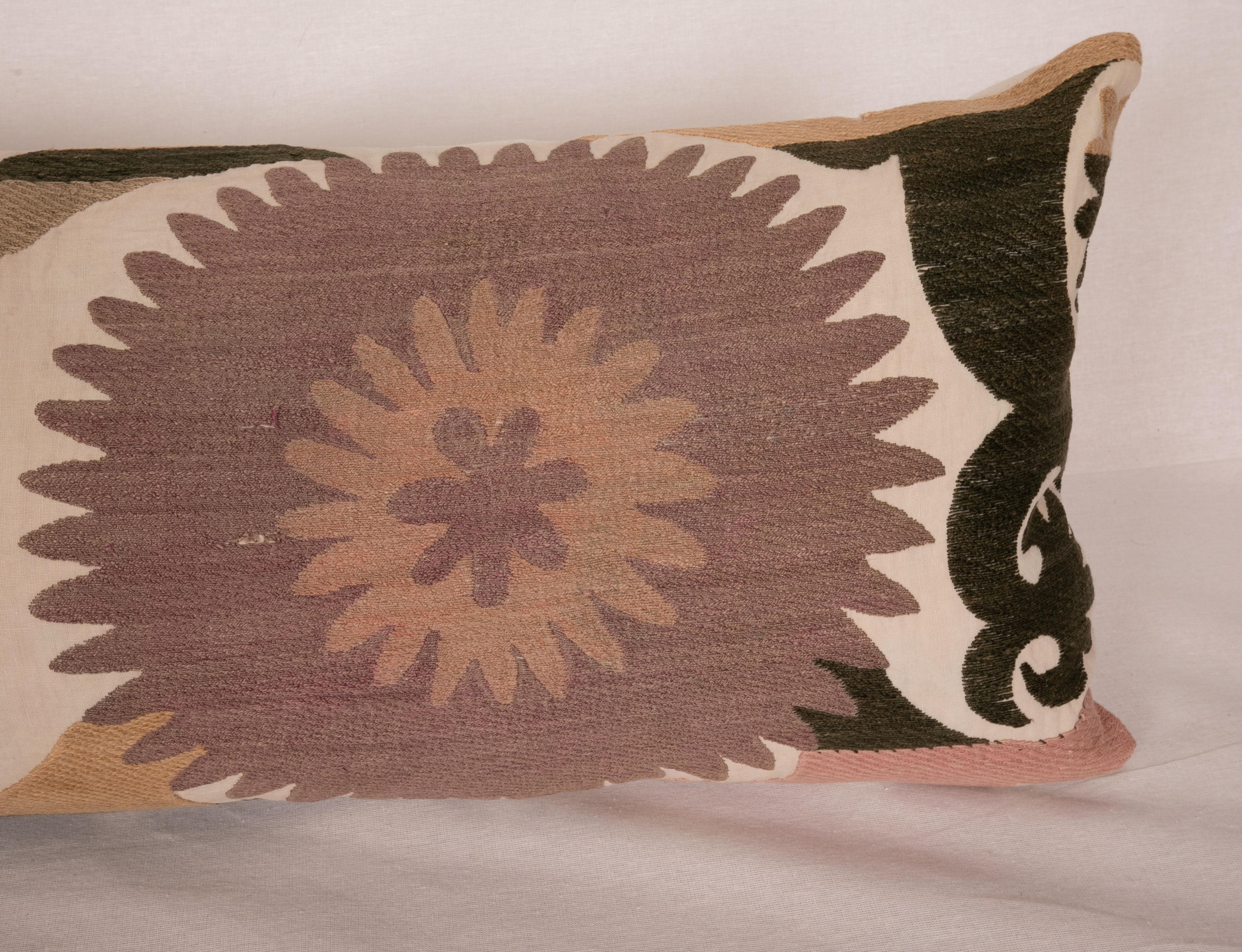 Lumbar Pillow Case Made from an Early 20th C. Suzani, 1920s In Good Condition In Istanbul, TR