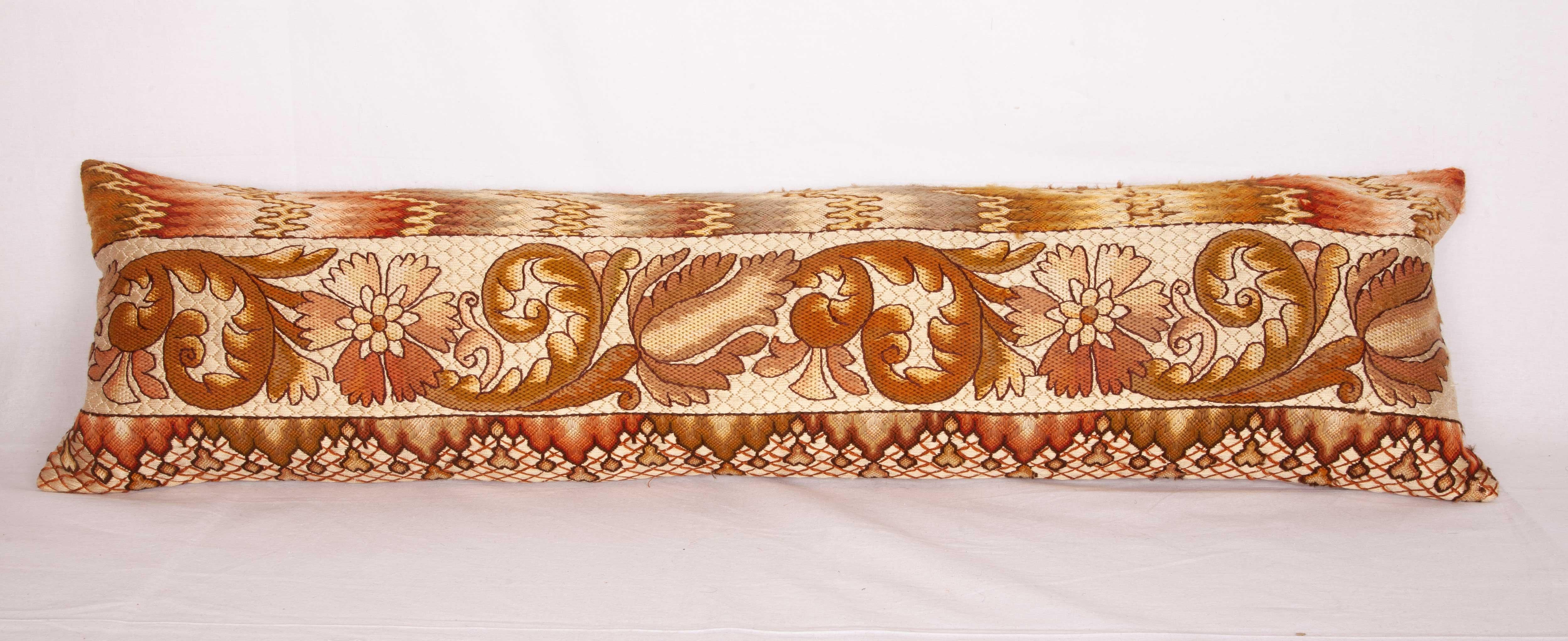 Italian Lumbar Pillow Cases Fashioned from a European Flame Stitch Textile, 19th Century For Sale