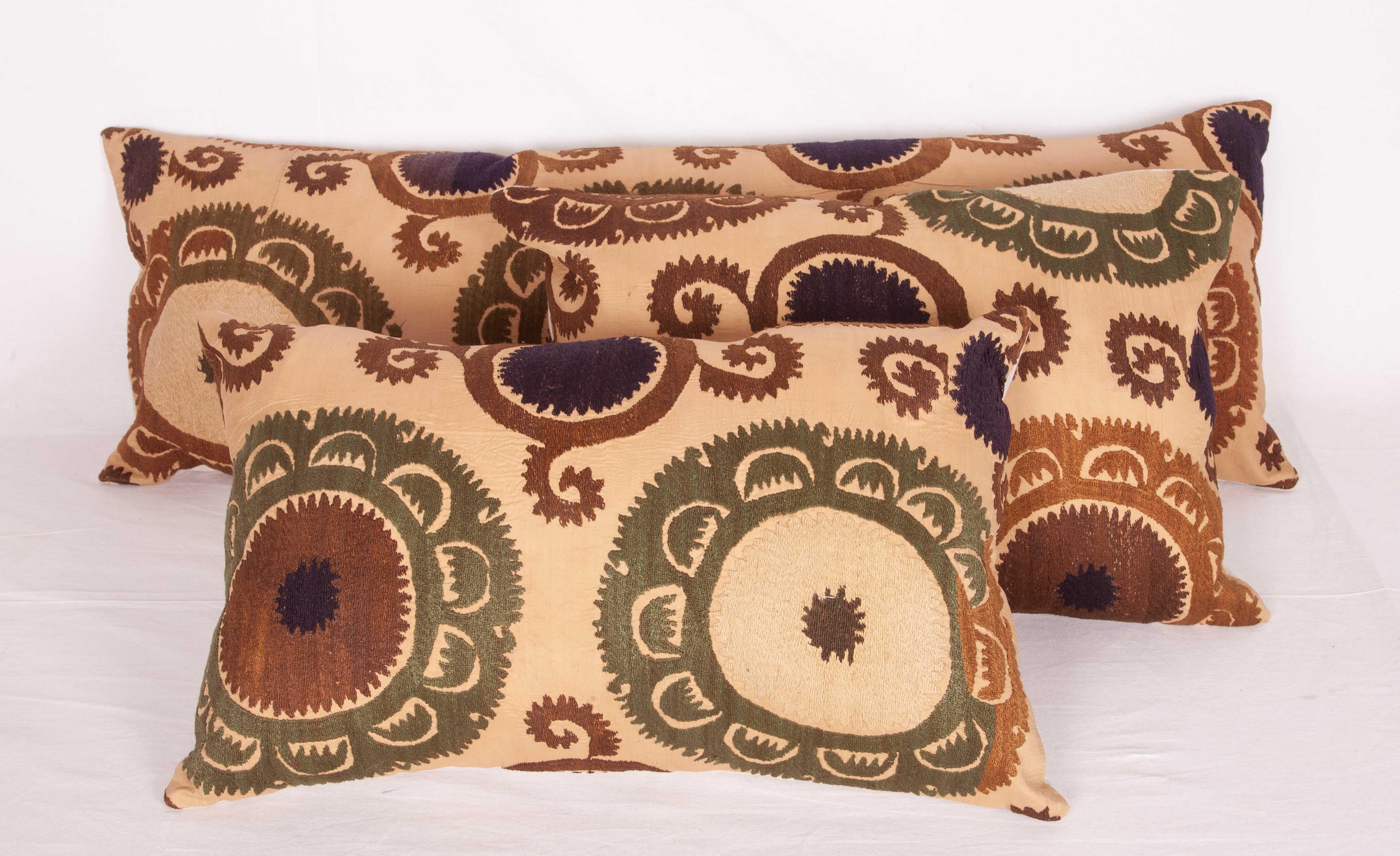 Lumbar Pillow Cases Fashioned from a European Flame Stitch Textile, 19th Century For Sale 2