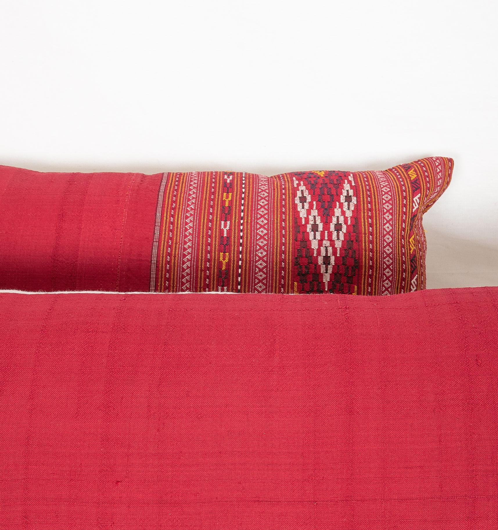 Hand-Woven Lumbar Pillow Cases Fashioned from an Early 20th Century Turkmen Shawl