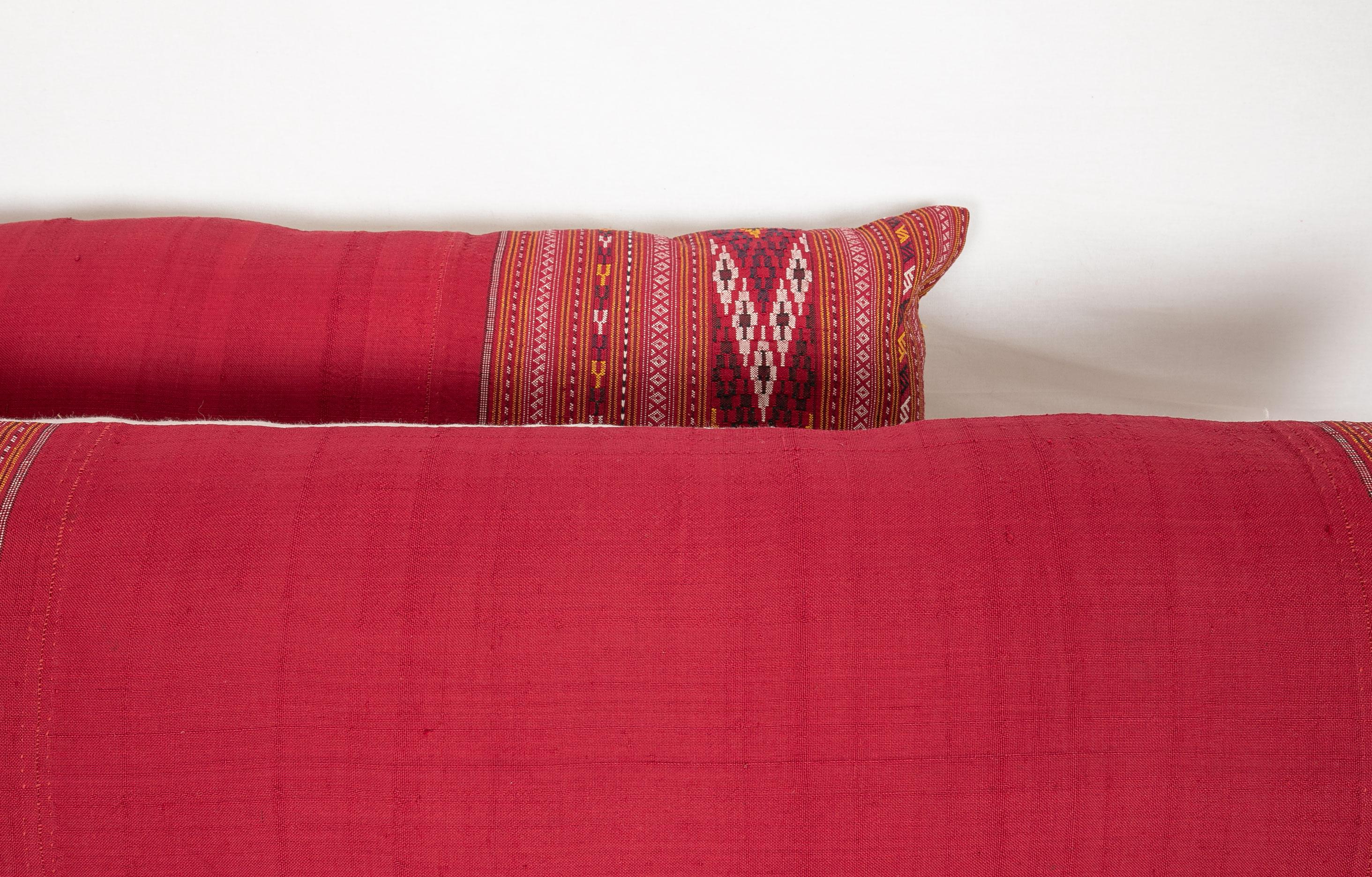 Lumbar Pillow Cases Fashioned from an Early 20th Century Turkmen Shawl In Good Condition In Istanbul, TR