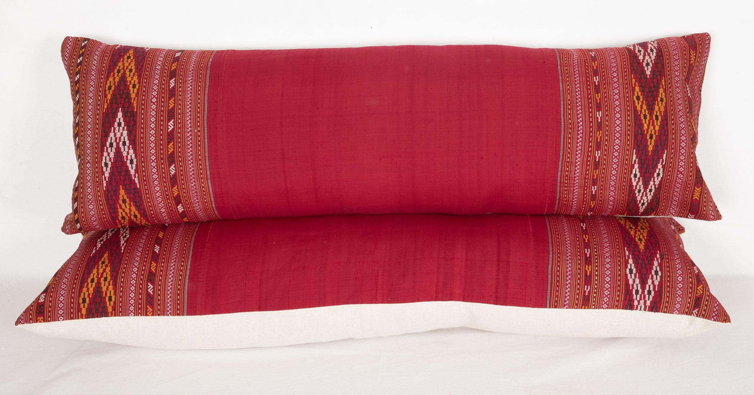 Lumbar Pillow Cases Fashioned from an Early 20th Century Turkmen Shawl 3