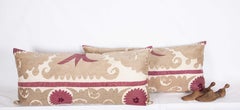 Lumbar Pillow Cases Fashioned from an Early 20th Century Uzbek Suzani