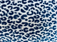 Lumbar Pillow/Cushion-Oblong Shape with Blue/White Modern Animal Print