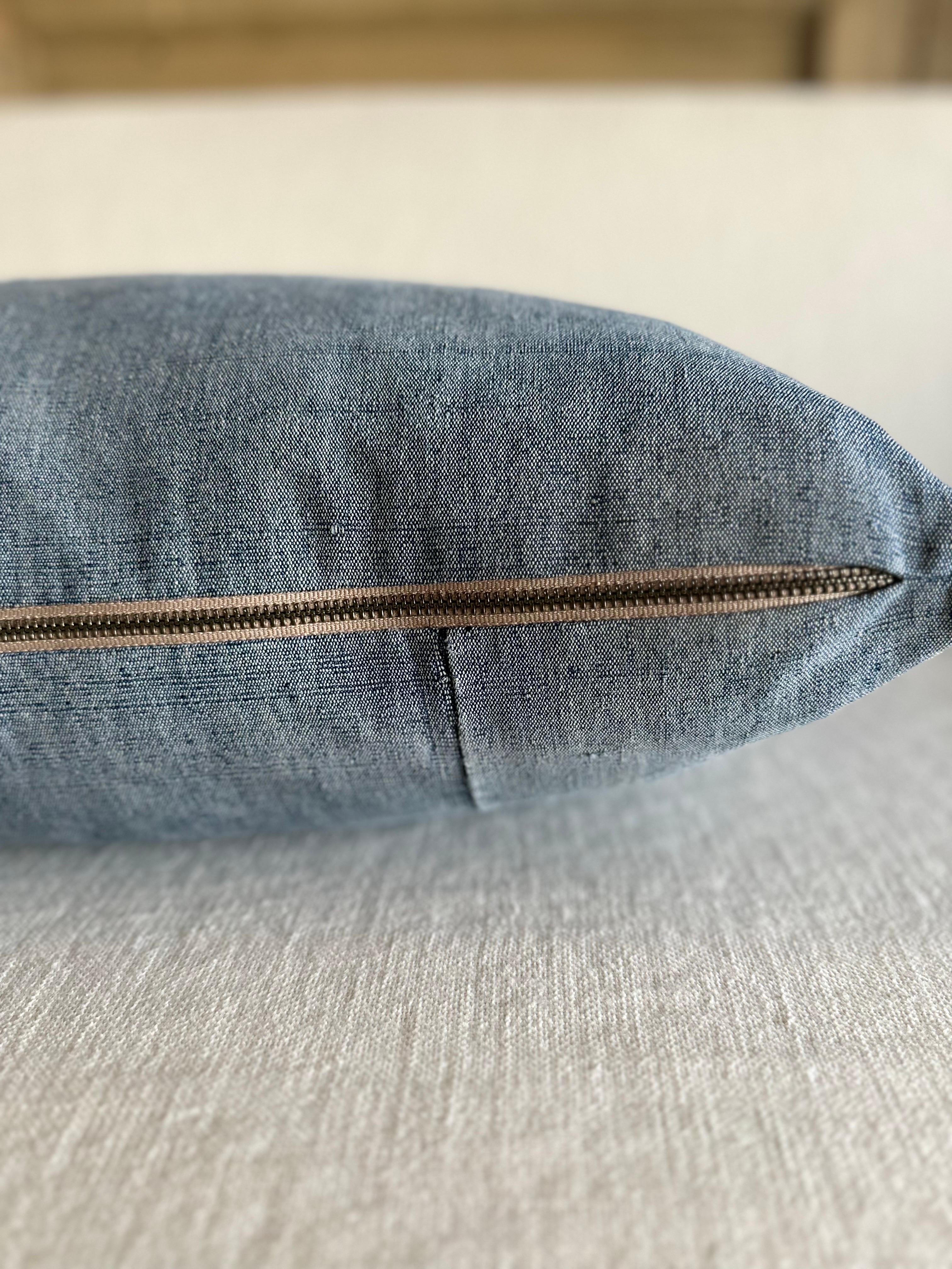 Lumbar Pillow Made from Vintage Japanese Boro Fabric In New Condition In Brea, CA