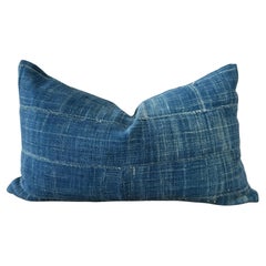Lumbar Pillow Made from Vintage Japanese Boro Fabrics
