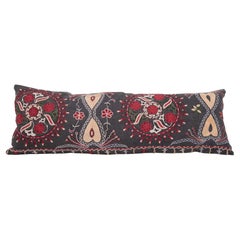 Retro Lumbar Pillowcase Made from a Mid-20th C, Kazak / Kyrgyz Embroidery
