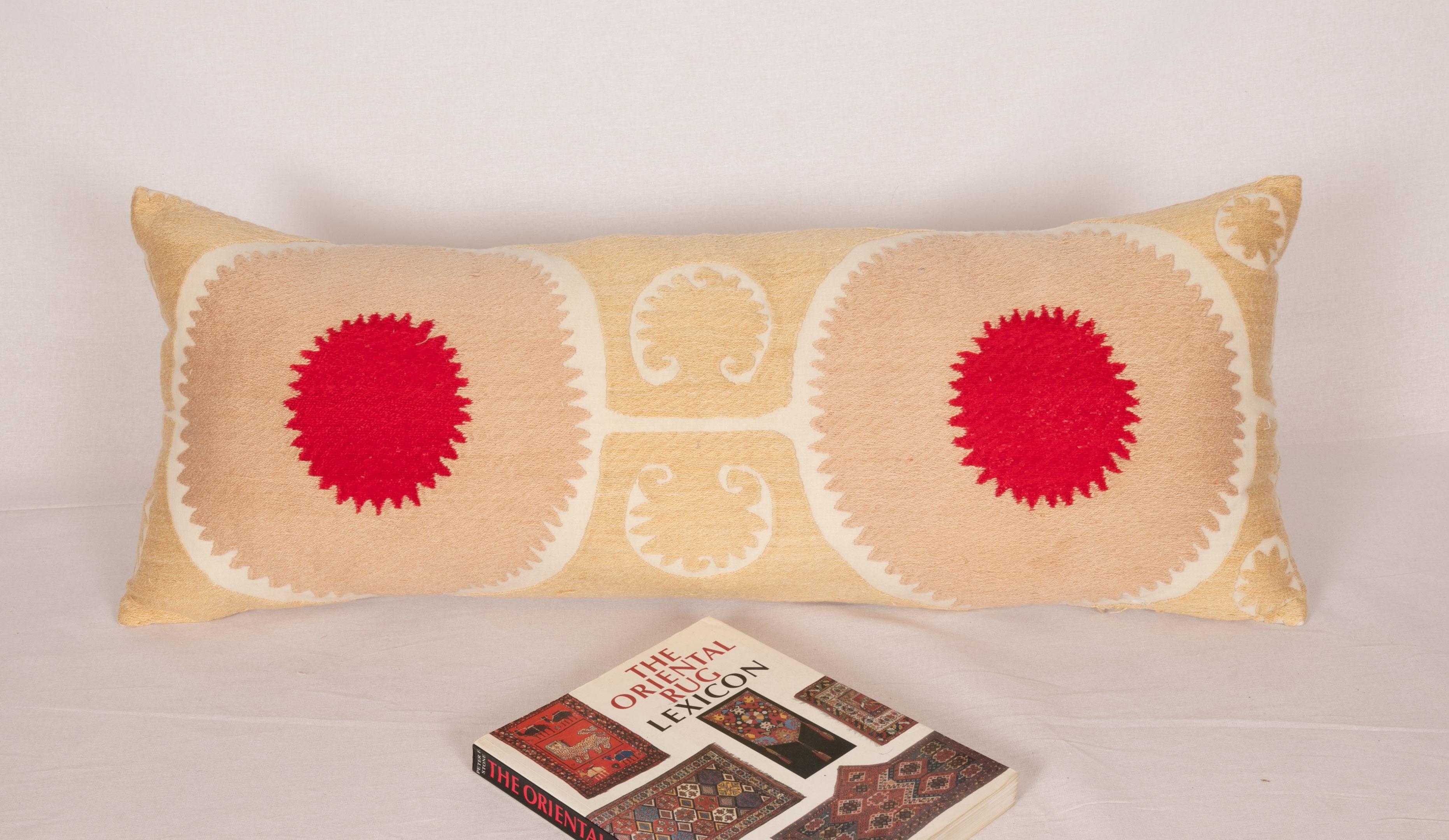 Lumbar Pillowcase Made from a Mid 20th C. Suzani In Good Condition In Istanbul, TR