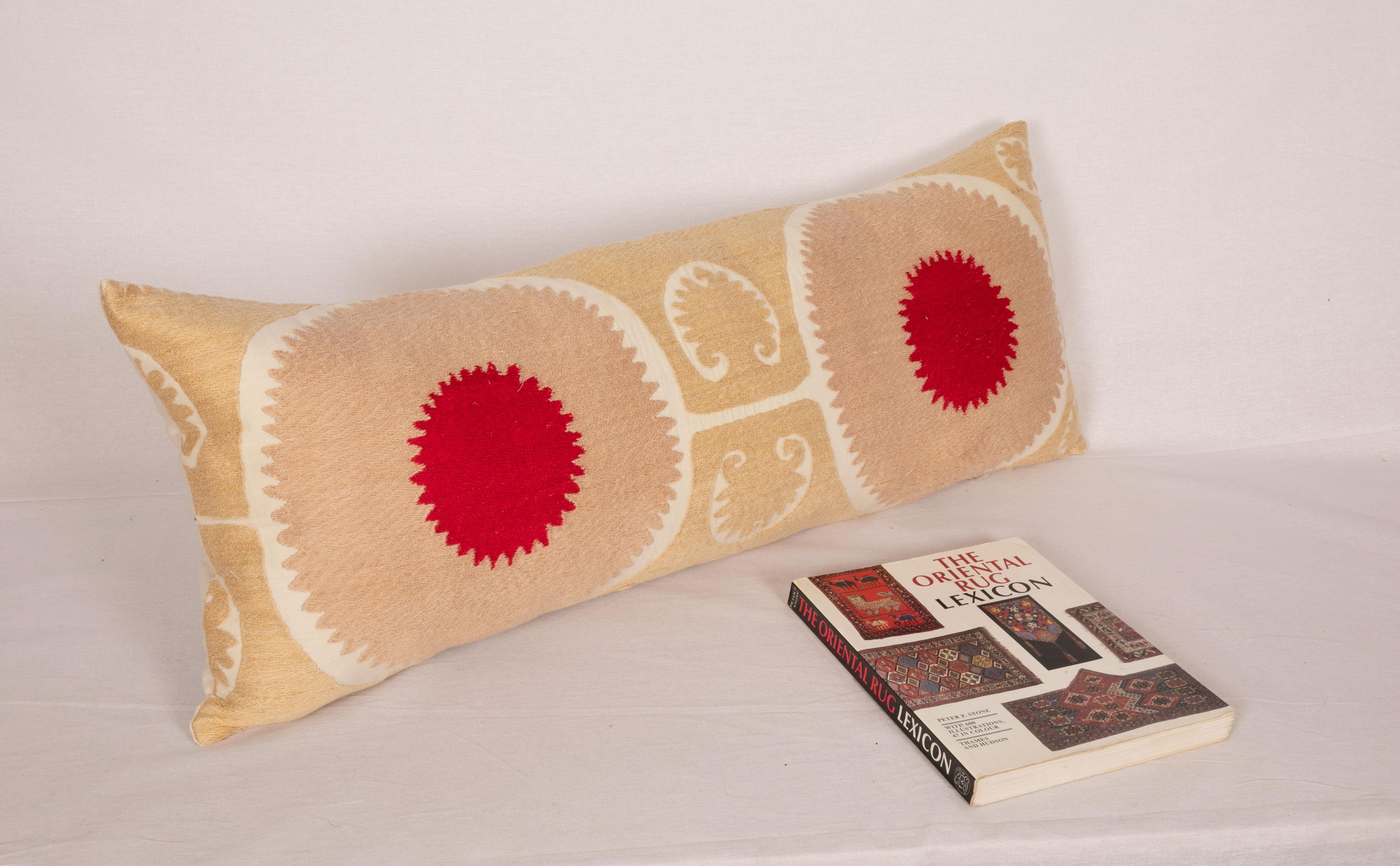 20th Century Lumbar Pillowcase Made from a Mid 20th C. Suzani