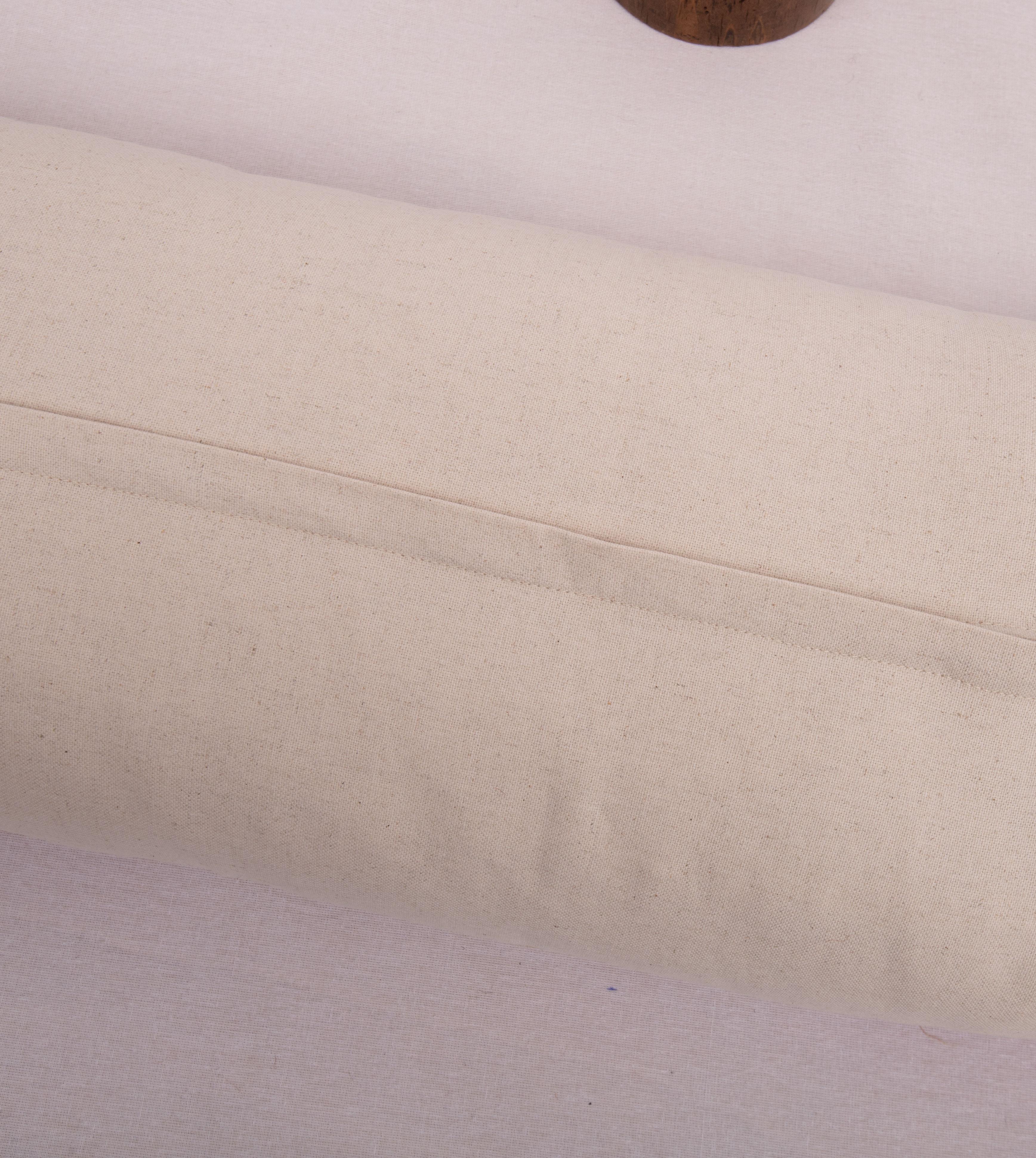 Lumbar Pillowcase Made from an Early 20th C. Uzbek Ikat For Sale 2