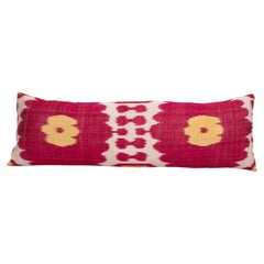 Lumbar Pillowcase Made from an Early 20th C. Uzbek Ikat